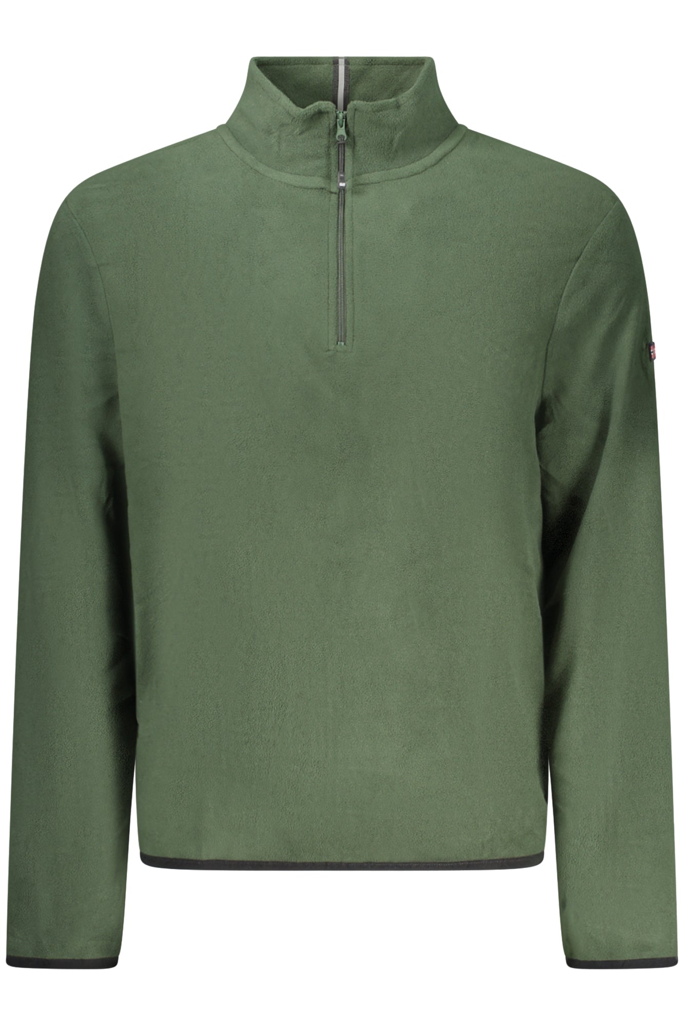 859540_VEARMY – Herren Fleece-Langarmshirt mit Reißverschluss und Applikationen in Grün – Größe: S, M, L, XL, 2XL, 3XL – Farbe: Verde