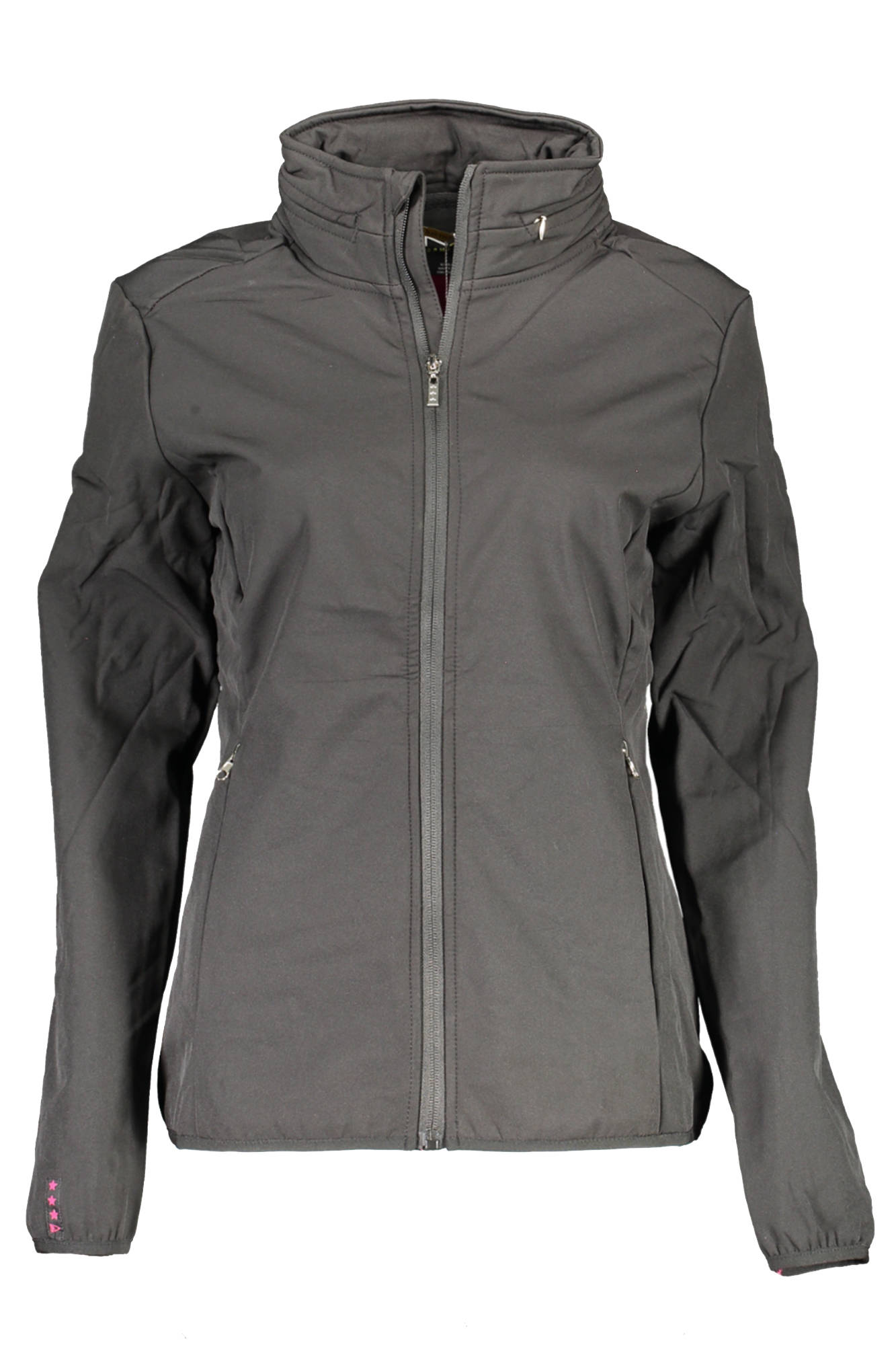 129641_NERO_BLACK – Damen Sportjacke Schwarz mit Kapuze und Kontrastdetails - Norwegen 1963 – Größe: S, M, L, XL – Farbe: Nero