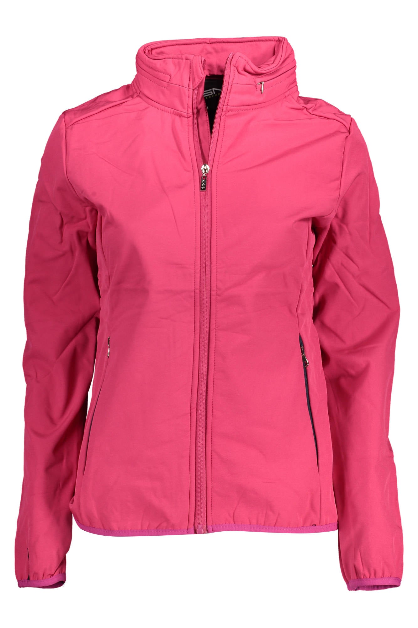 129641_ROSA_CILIEGIA-013 – Damen Sportjacke Rosa mit Kapuze und Kontrastdetails - Norwegen 1963 – Größe: L – Farbe: Rosa