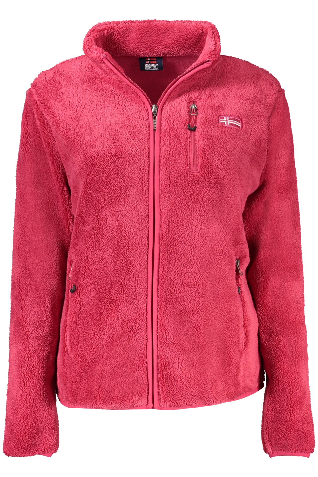 849909_RSCILIEG – Damen Fleece-Sportjacke Rosa mit Taschen & Reißverschluss – Größe: S, M, L, XL – Farbe: Rosa