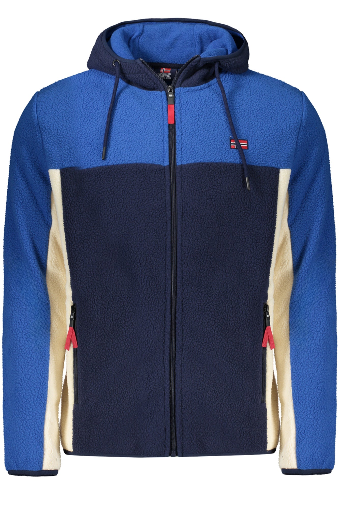849534_BLNAVY – Herren Sportjacke Blau: Stylisch mit Kapuze & Stickerei-Details – Größe: M, L, XL, 2XL – Farbe: Blu