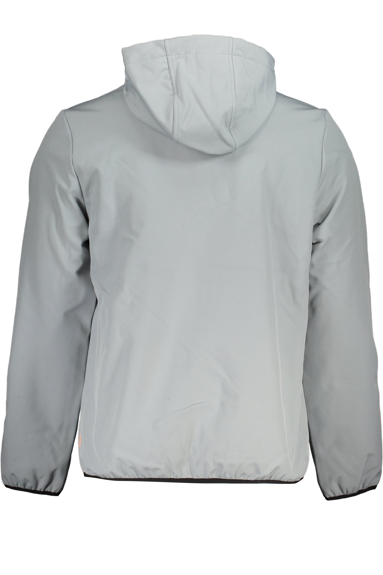 119141_GRSILVER – Graue Herren-Sportjacke mit Kapuze und Applikationen in Norwegen-Stil – Größe: XL – Farbe: Grigio