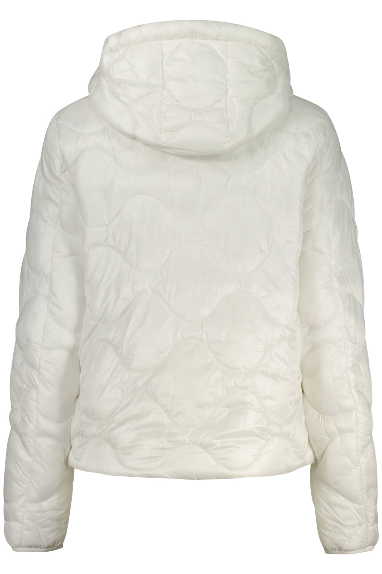 859659_BIOFFWHI – Elegante Damenjacke in Weiß mit Kapuze und Kontrastdetails – Größe: S, M, L, XL, 2XL – Farbe: Bianco