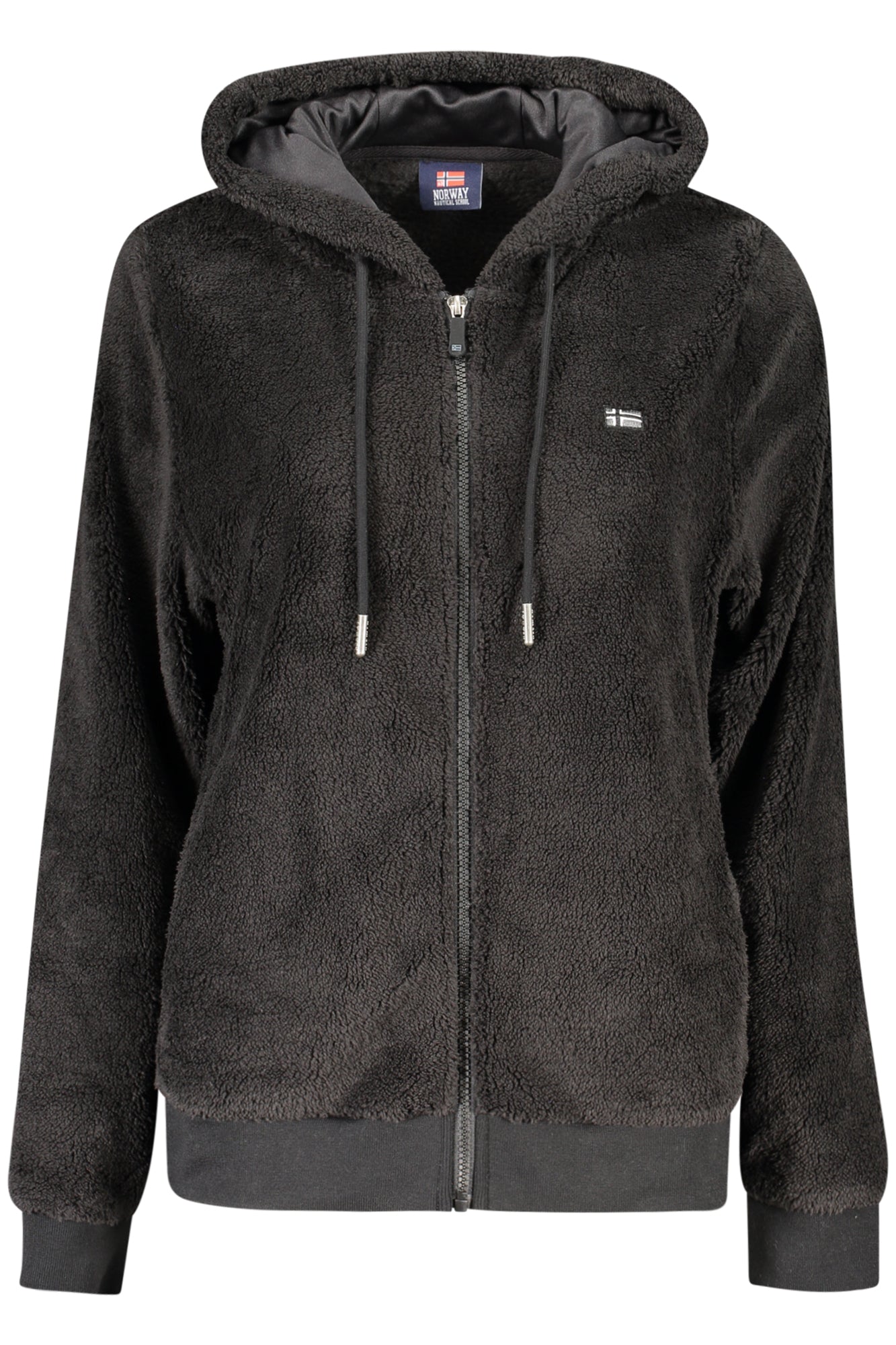 859907_NEBLACK – Damenjacke Schwarz: Langarm, Kapuze, Taschen & Stickerei – Größe: S, M, L, XL, 2XL – Farbe: Nero