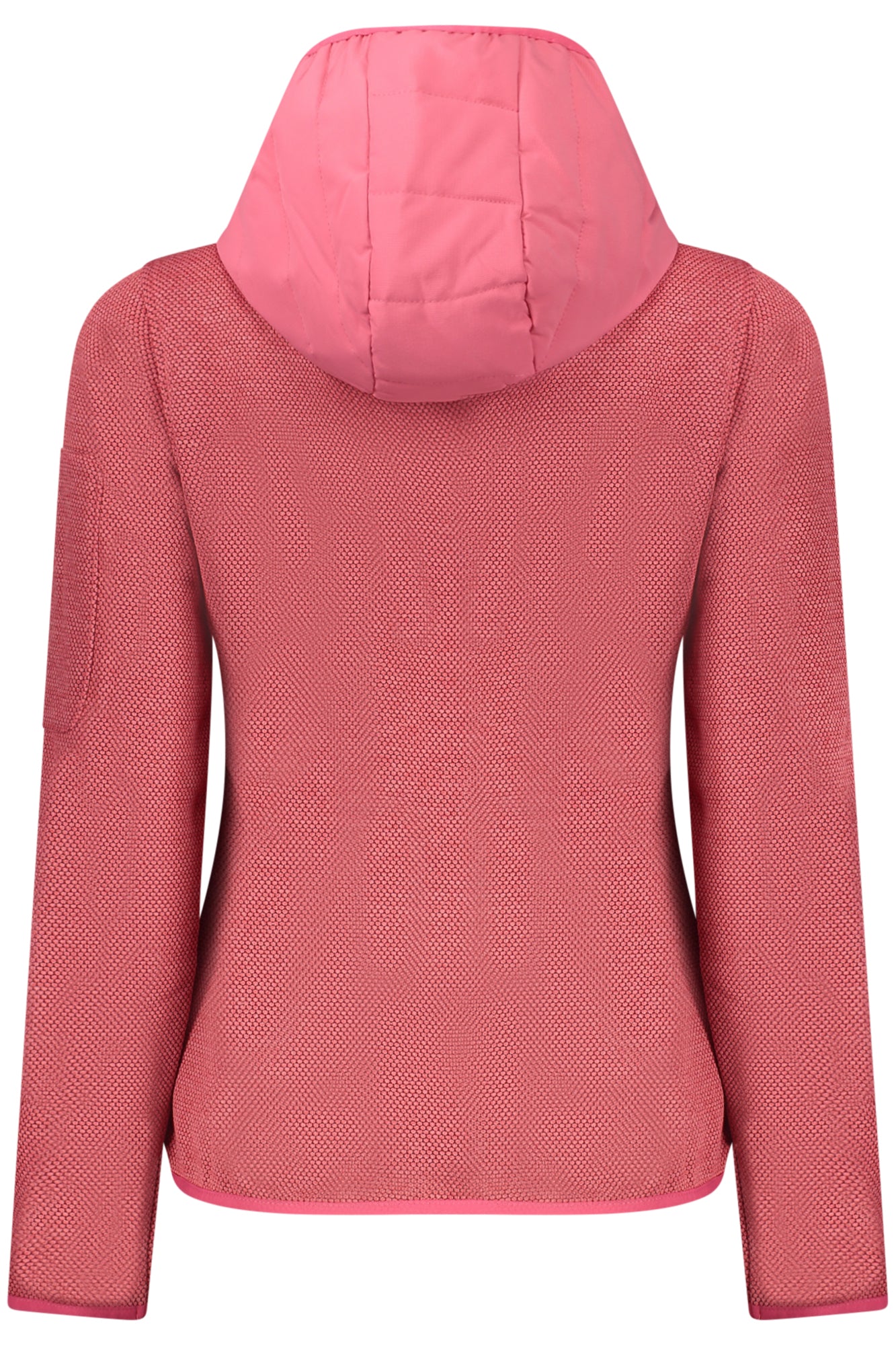 849801_RSTULIP – Damen Fleecejacke mit Kapuze und Taschen - Pink, Kontrastdetails – Größe: S, M, L, XL, 2XL – Farbe: Rosa