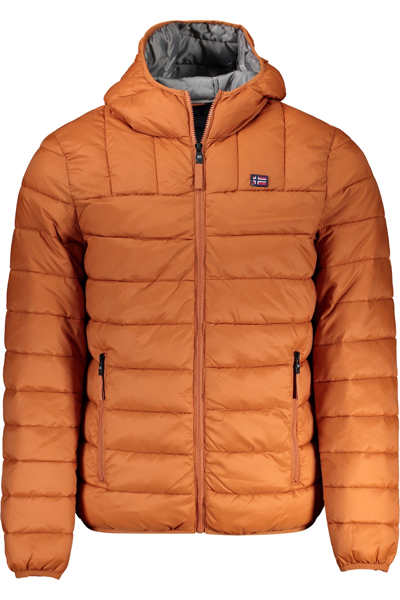 849150_ARRUST – Herrenjacke Orange: Stilvoll mit Kapuze & Taschen, Norwegen-inspiriert – Größe: M, L, XL, 2XL, 3XL – Farbe: Arancione