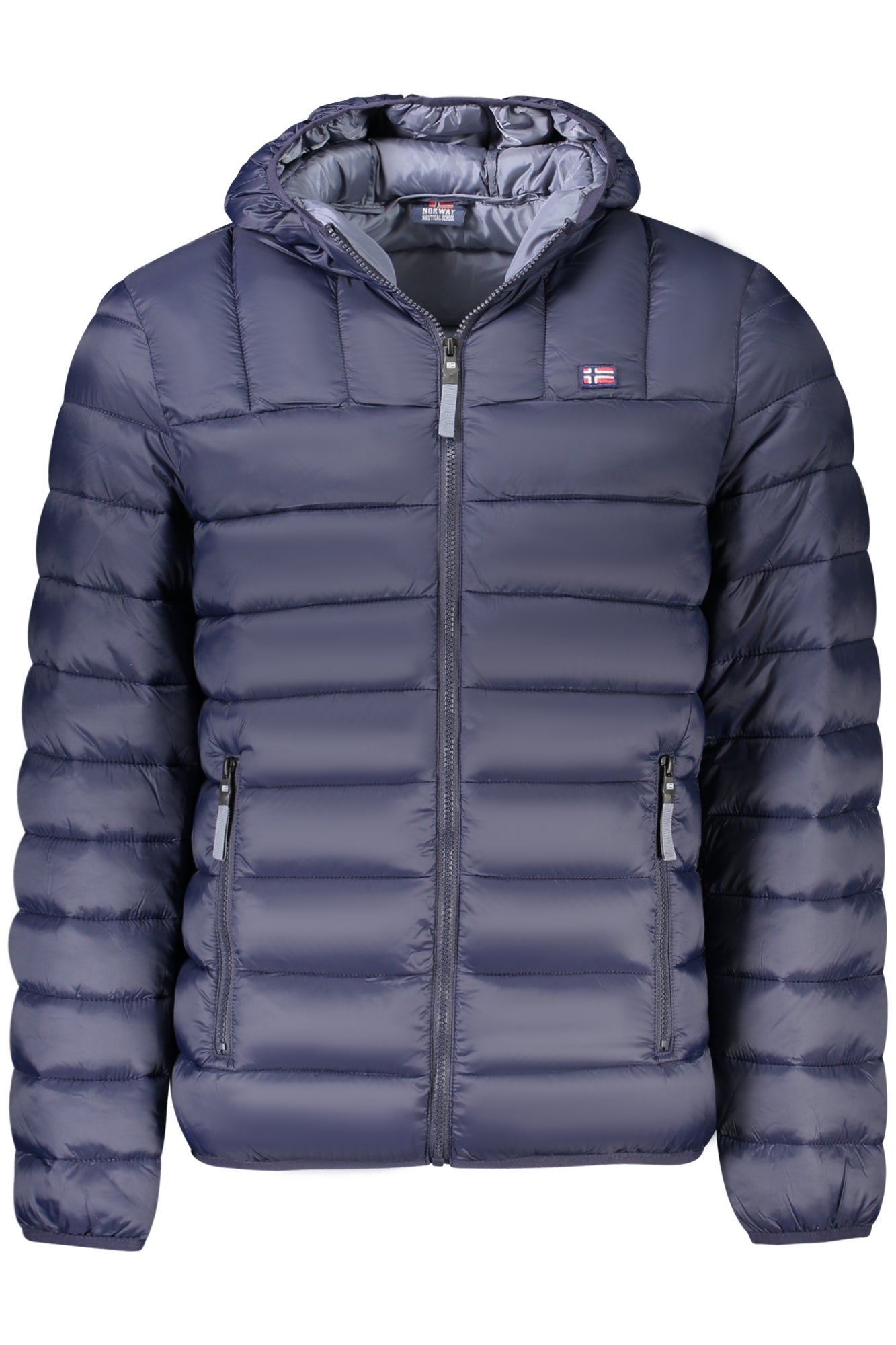 849150_BLNAVTYP – Blaue Herrenjacke mit Kapuze und Grauen Kontrastdetails – Stilvoll 1963 – Größe: S, M, L, XL, 2XL, 3XL – Farbe: Blu