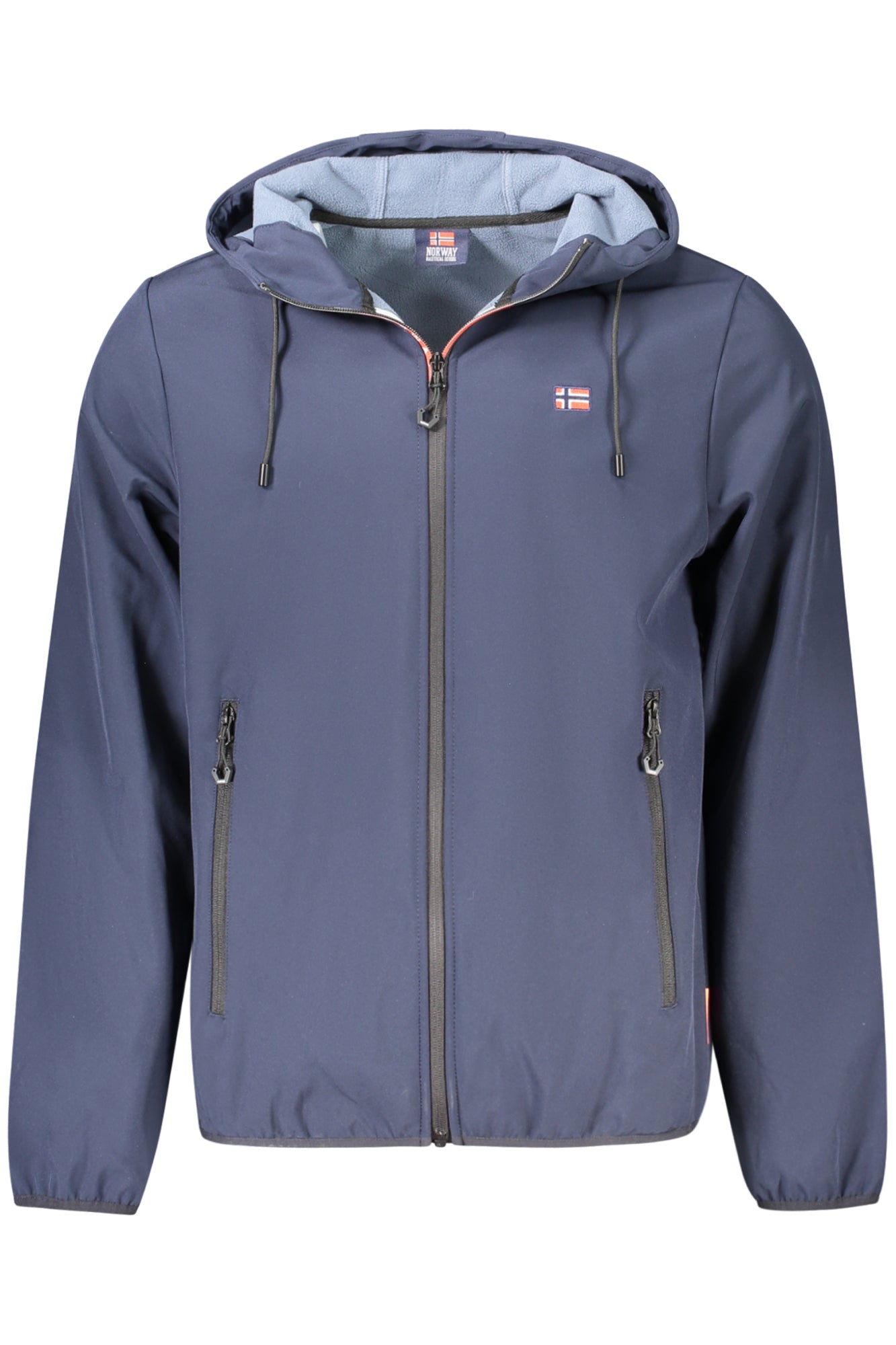 119141_BLNAVY10 – Herren Softshell-Jacke Blau mit Kapuze und Kontrastdetails – Größe: S, M, L, XL, 2XL, 3XL – Farbe: Blu