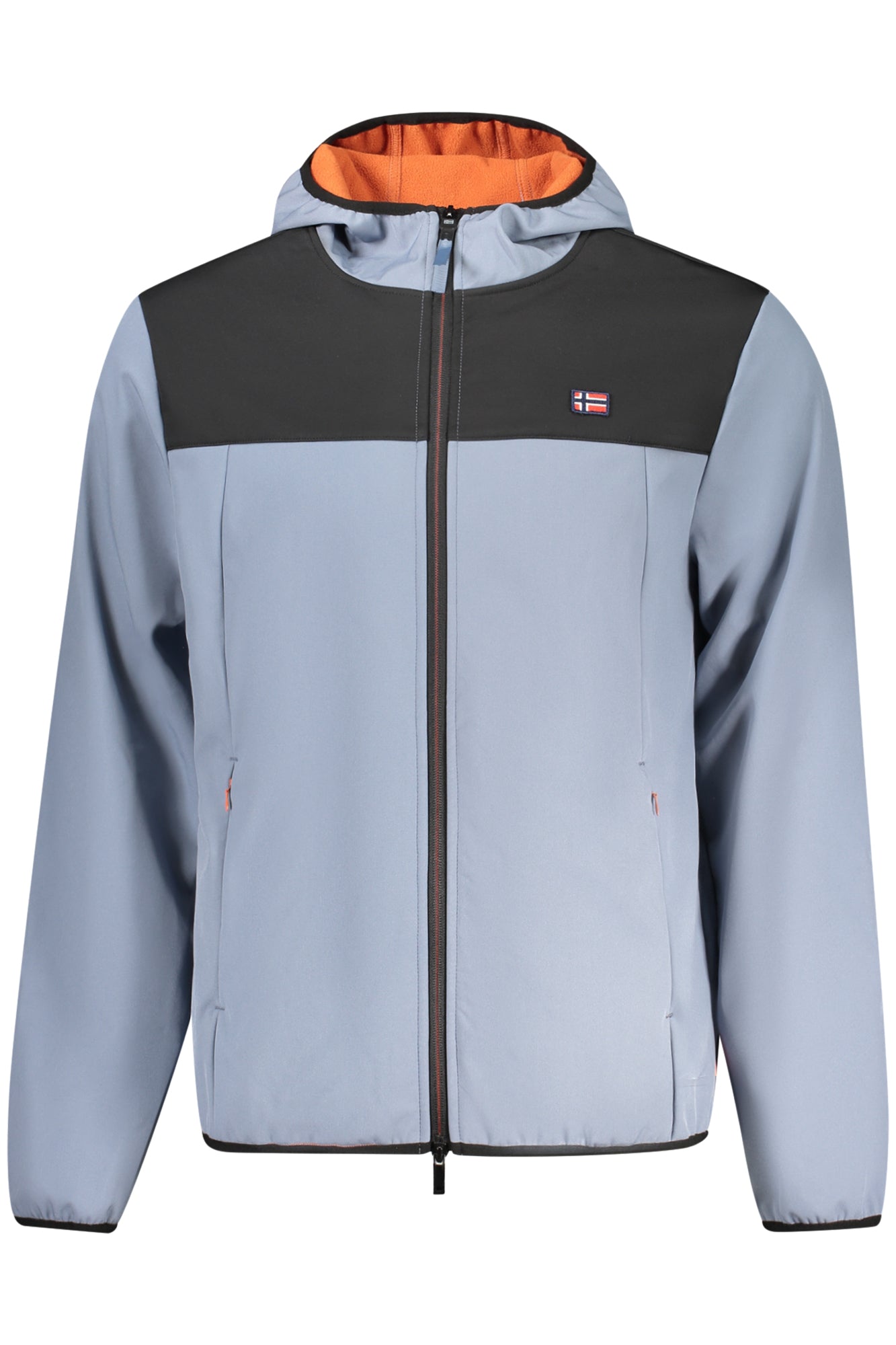 859135_BLTYPHOO – Herren Softshell-Jacke Blau mit Kapuze und Kontrastdetails – Größe: M, L, S, XL – Farbe: Blu