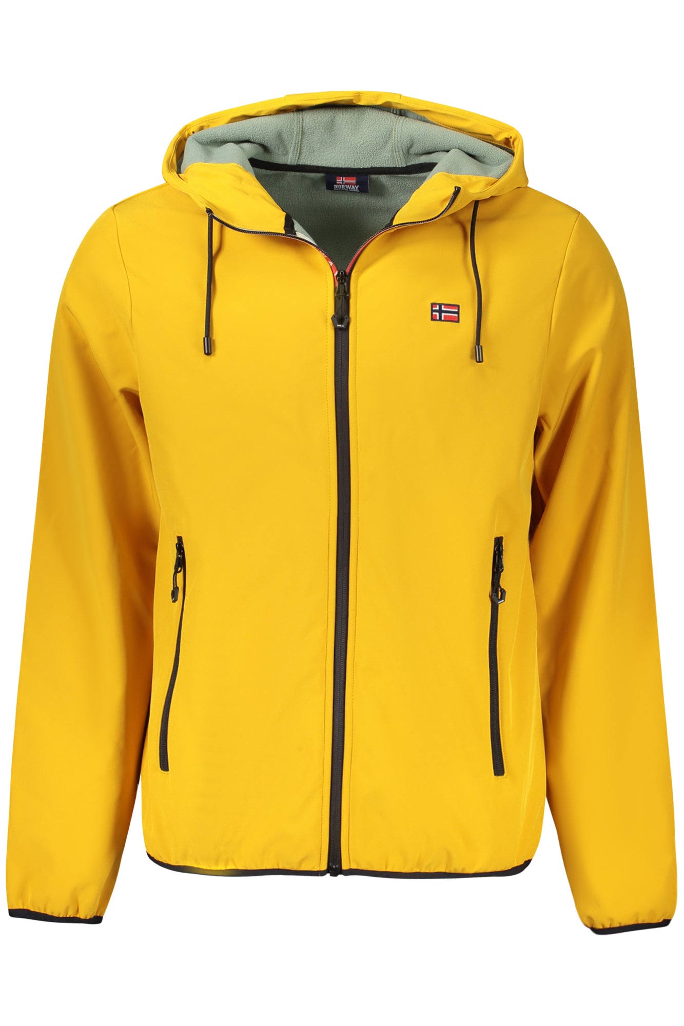 119141_GIOCRA10 – Herren Softshell-Jacke Gelb mit Kapuze und Taschen – Norwegen Stil – Größe: S, M, L, XL, 2XL, 3XL – Farbe: Giallo