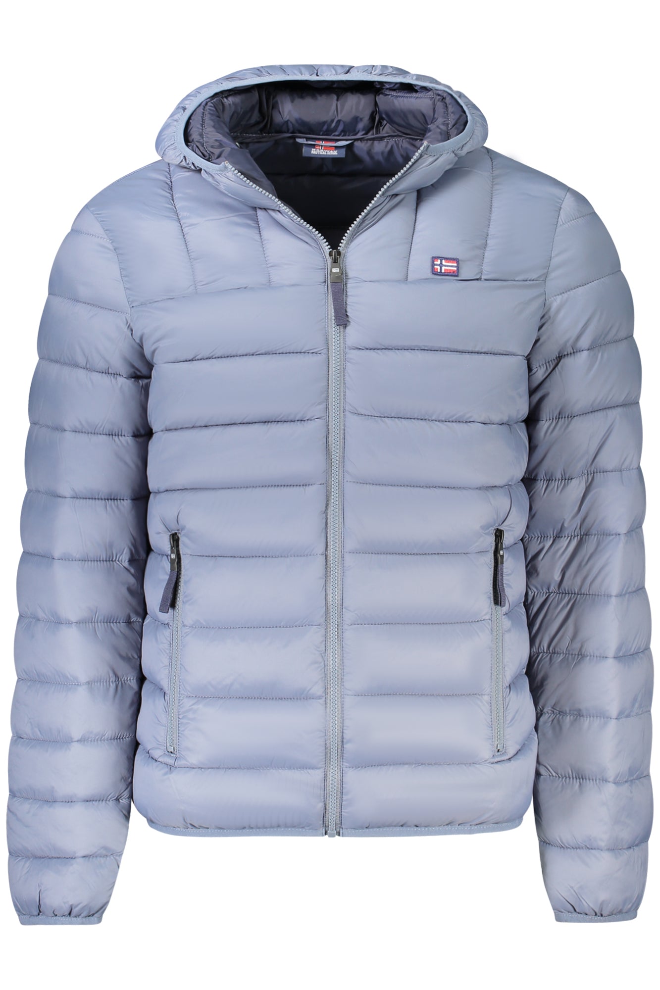 849150_GRTYPHOO – Herrenjacke Grau mit Kapuze und Kontrastdetails - Norwegen Stil – Größe: S, M, L, XL, 2XL, 3XL – Farbe: Grigio