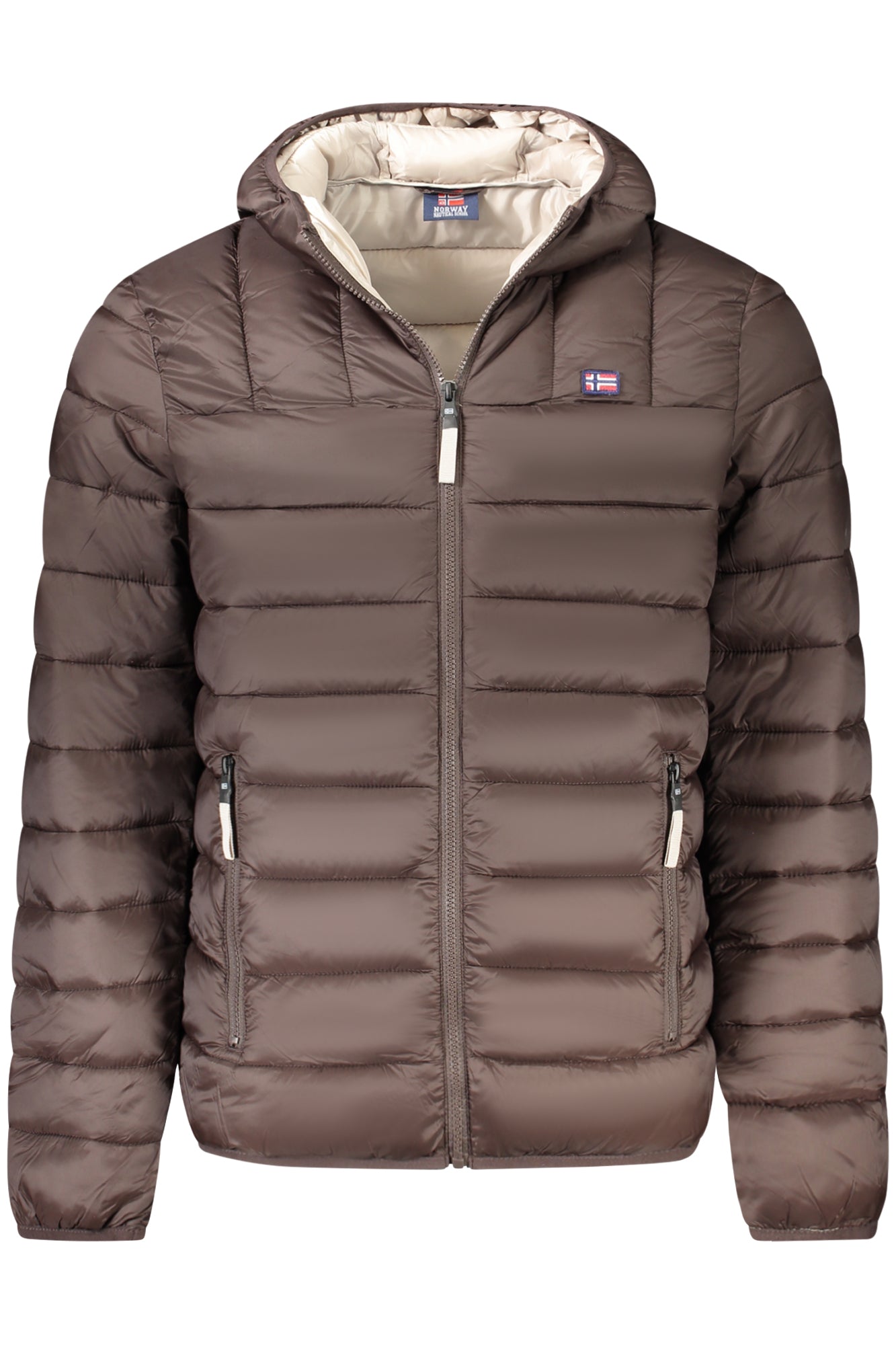 849150_MABROWN – Herrenjacke Braun mit Kapuze - Stilvolle Details & Reißverschluss – Größe: S, M, L, XL, 2XL, 3XL – Farbe: Marrone