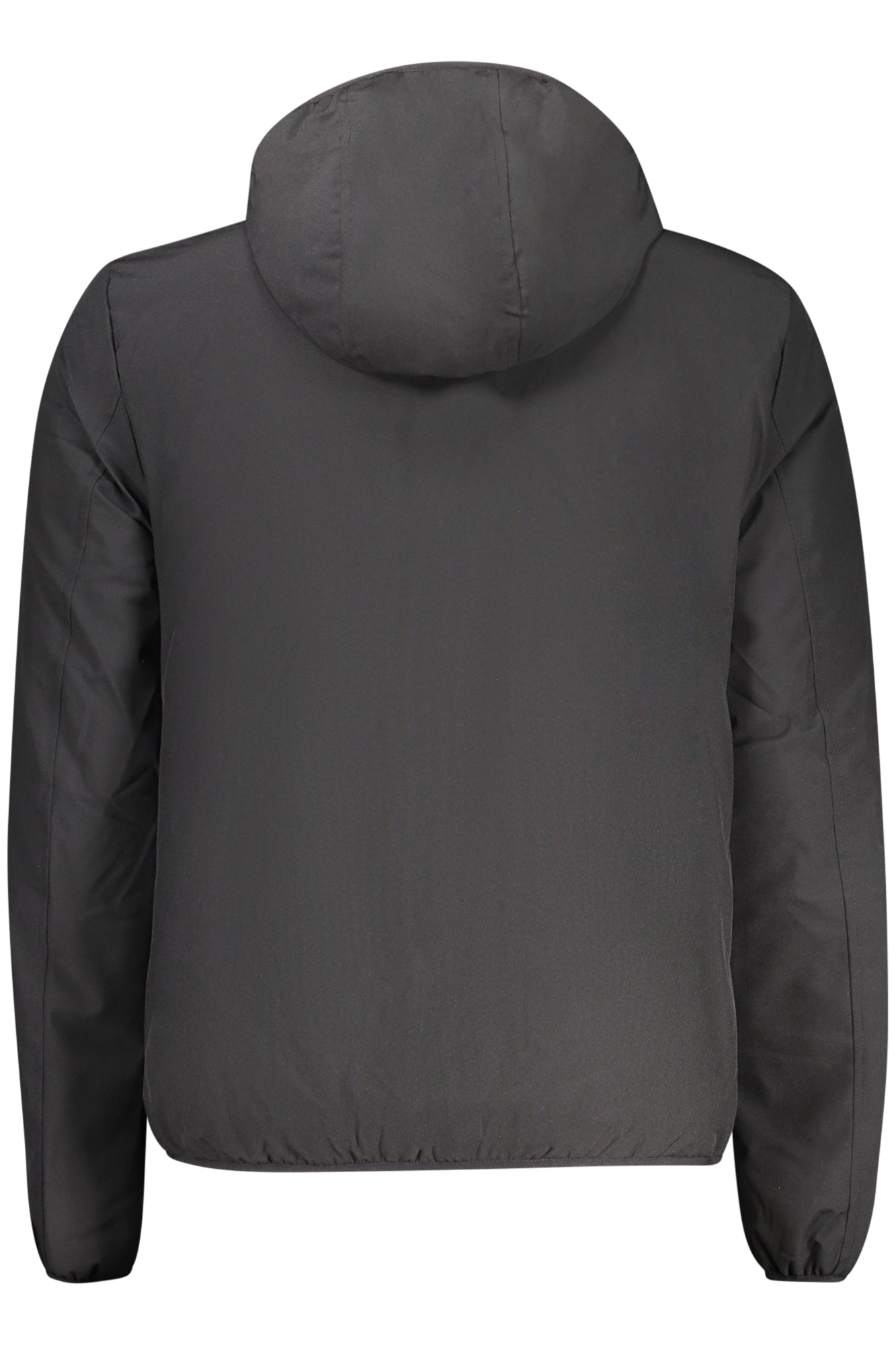 859145_NEBLACK – Herren schwarze Jacke mit Kapuze und Applikation - Praktisch & Stilvoll – Größe: S, M, L, XL, 2XL, 3XL – Farbe: Nero