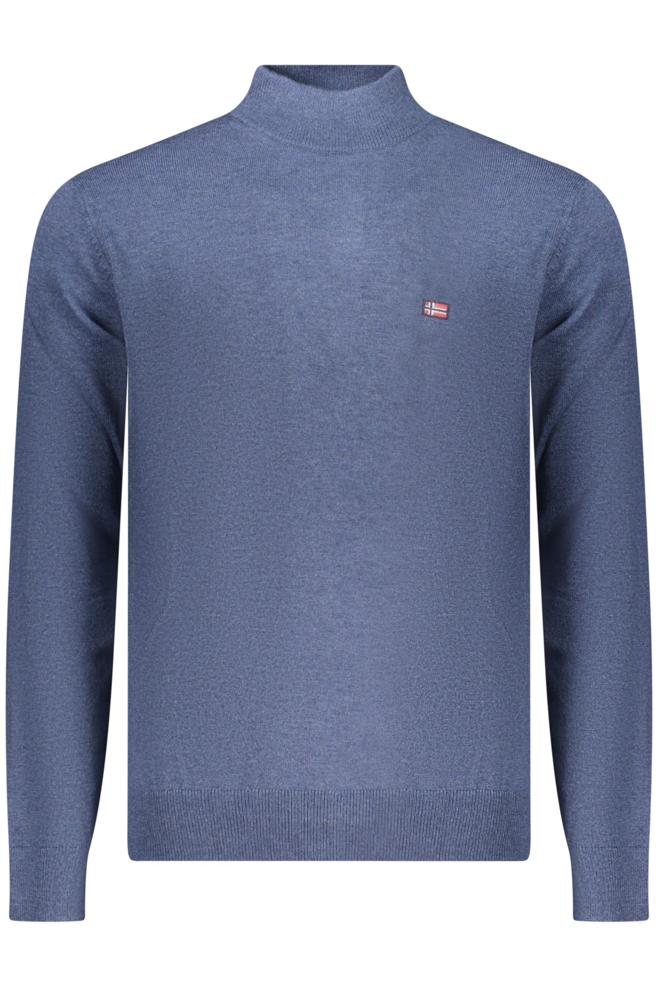 XXX843103_BLDENIM – Elegantes Herrenhemd Blau - Langarm mit Rollkragen & Stickerei – Größe: S, M, L, XL, 2XL, 3XL – Farbe: Blu