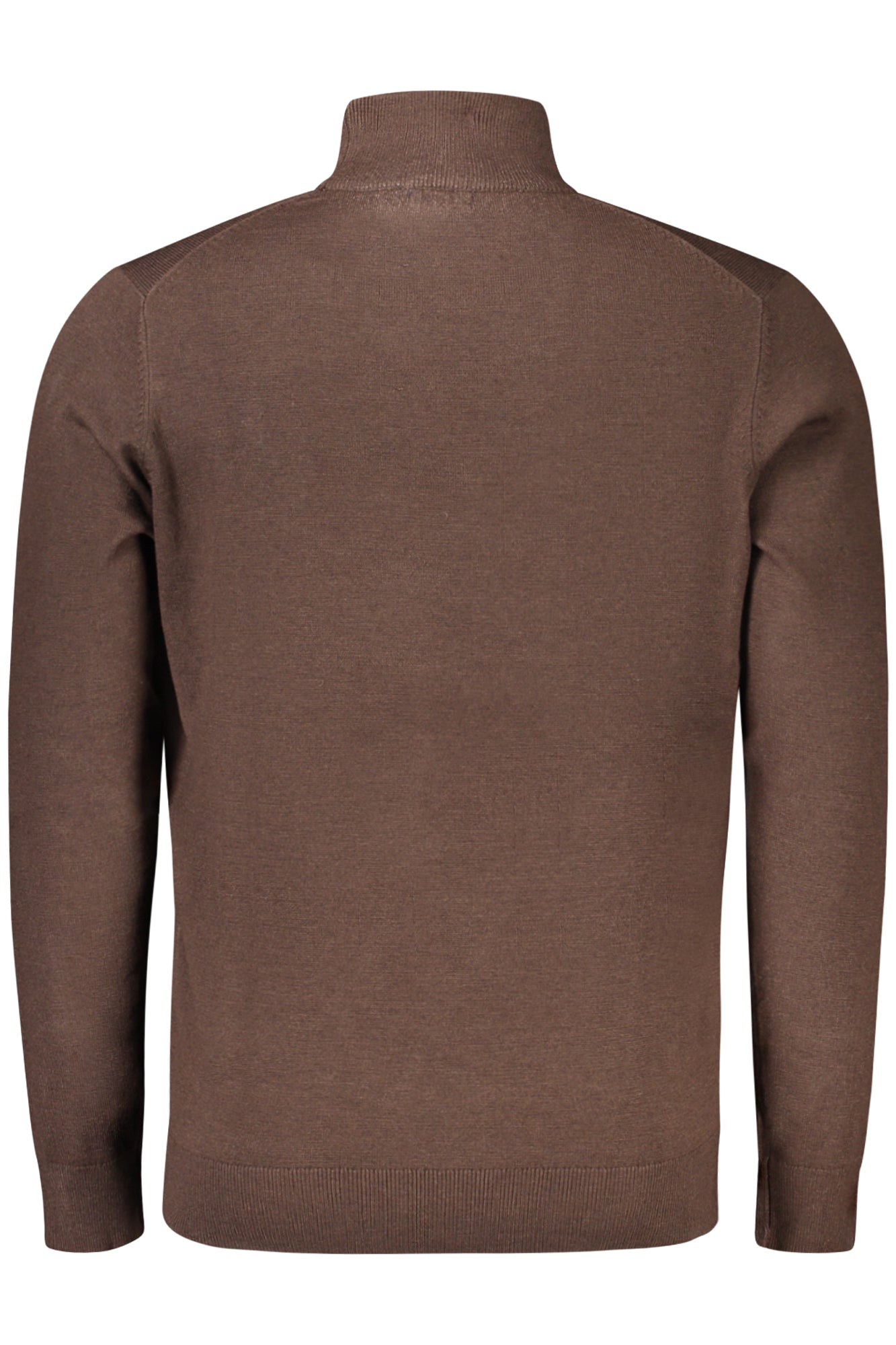 843103_MAFALCON – Herrenpullover Braun: Langarmshirt mit Rollkragen und Stickerei – Größe: 2XL, 3XL, XL, M, L – Farbe: Marrone