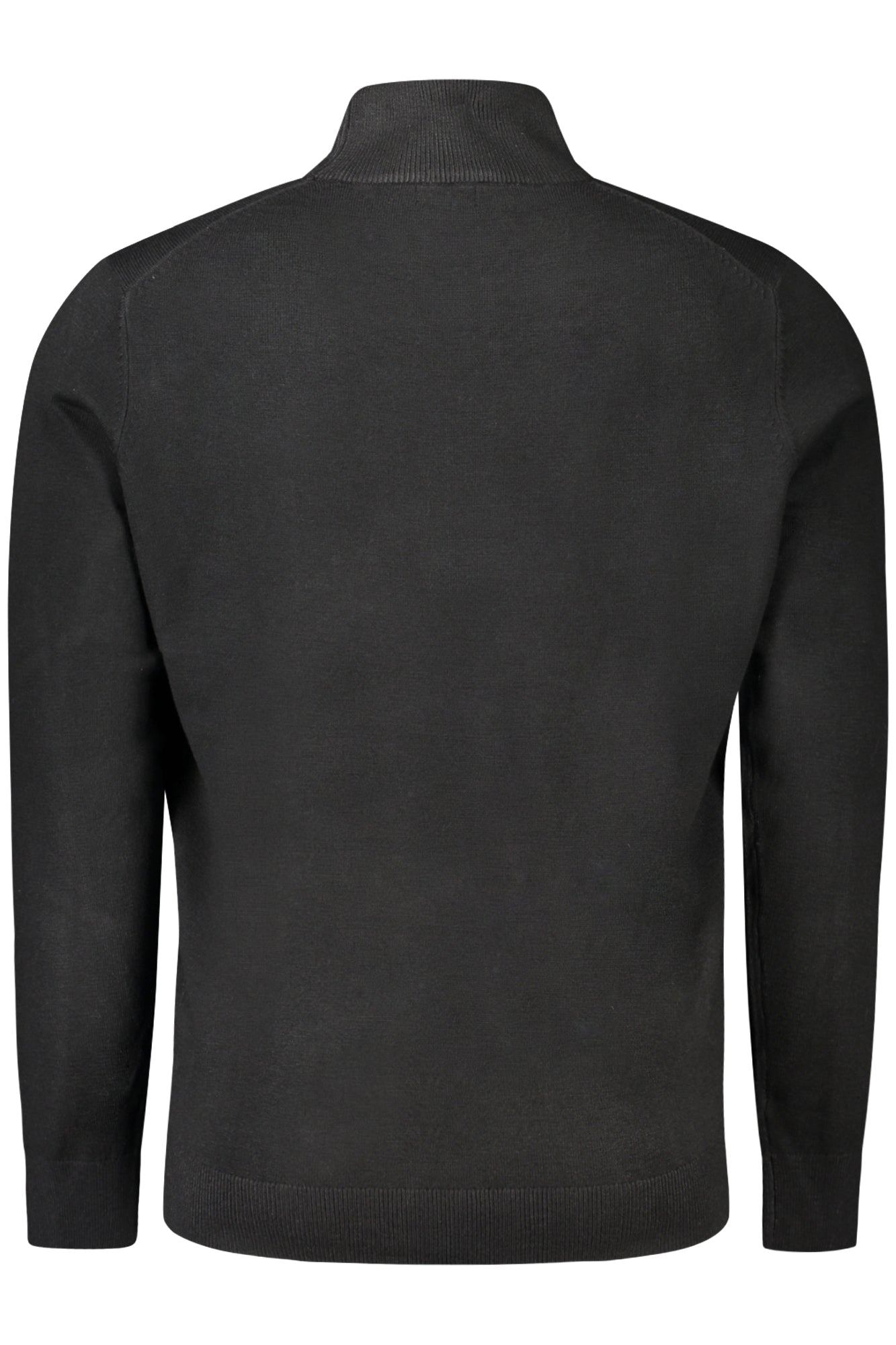 843103_NEBLACK – Schwarzes Herren Langarmshirt mit Rollkragen und Stickerei – Größe: M, XL, 2XL, 3XL, L – Farbe: Nero