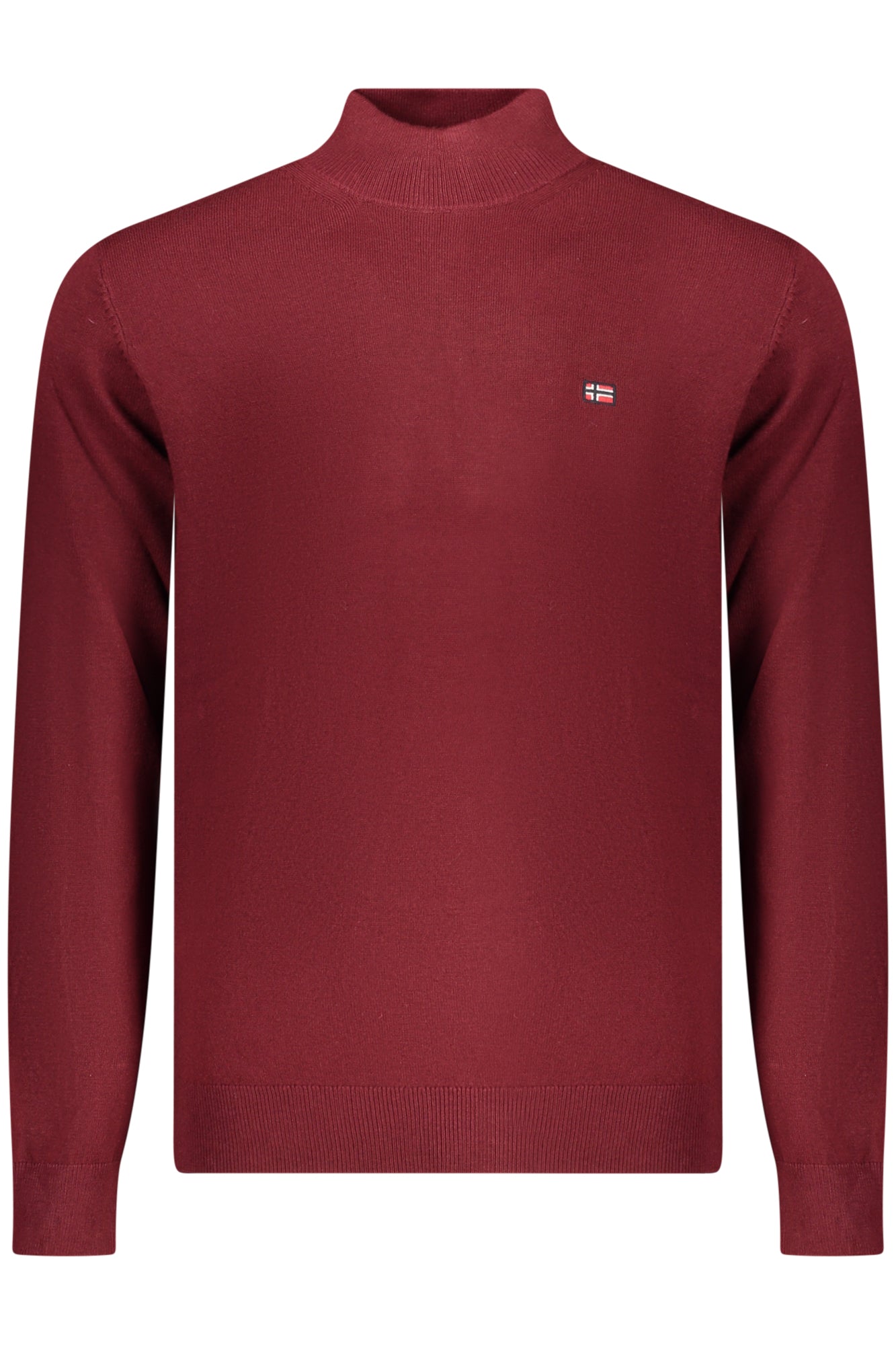 843103_ROMERLOT – Stylisches rotes Langarmshirt mit Rollkragen und Stickerei für Herren – Größe: S, M, L, XL, 2XL, 3XL – Farbe: Rosso