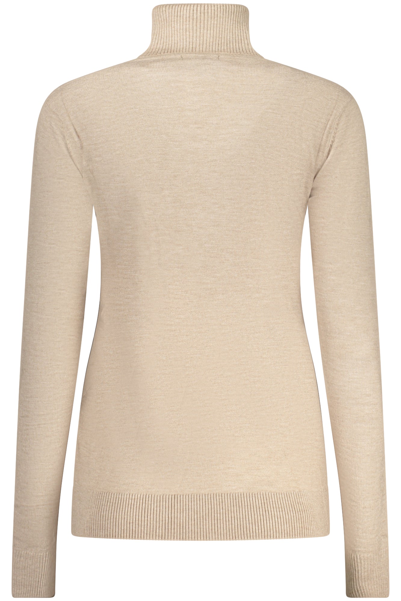 853402_BEROPEME – Beiger Damenpullover mit Rollkragen & Logo aus Norwegen 1963 – Größe: S, M, L, XL, 2XL – Farbe: Beige