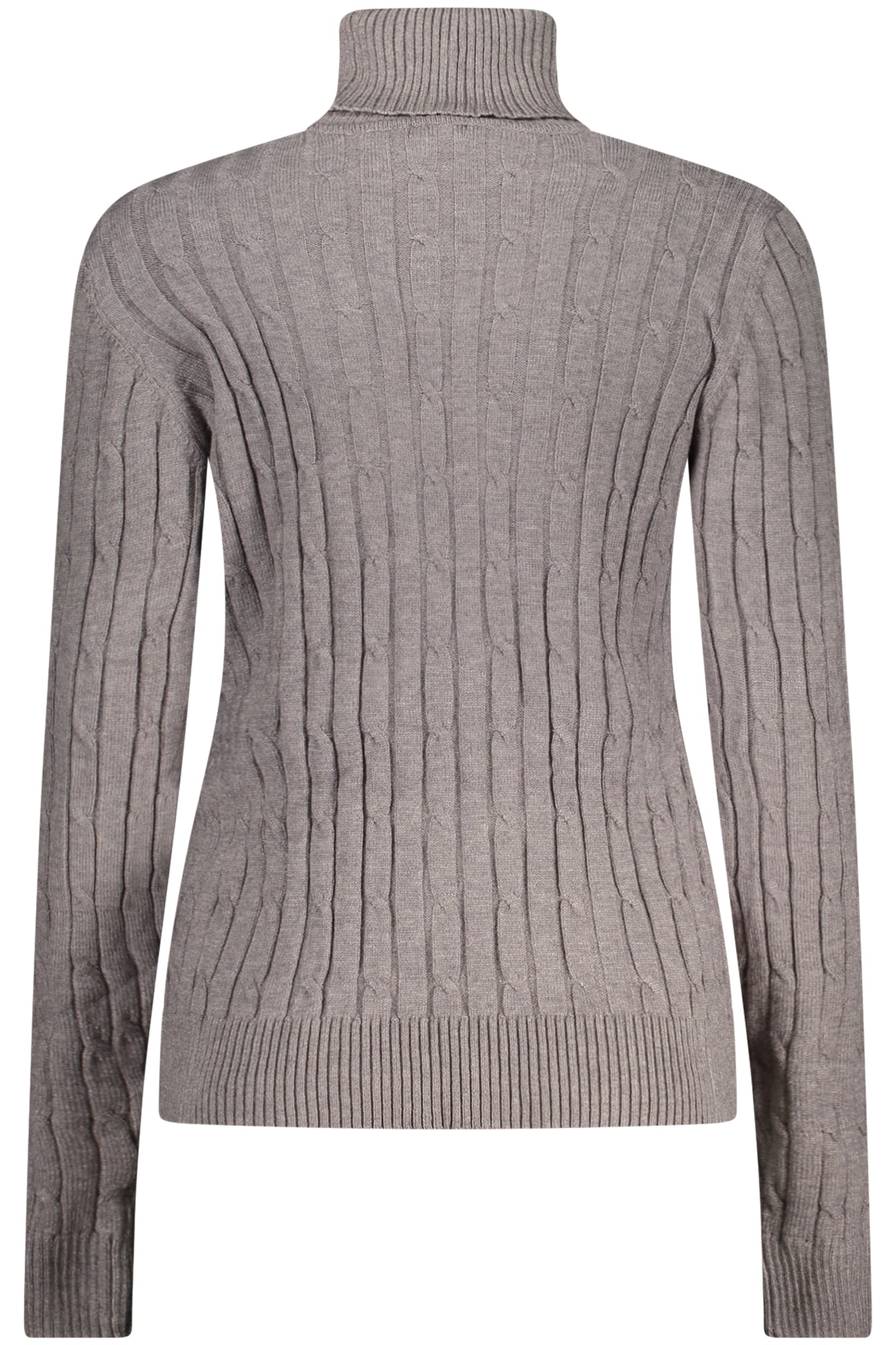 853406_GRGREYME – Grauer Damenpullover mit Rollkragen und Zopfmuster – Stil von 1963 – Größe: S, M, L, XL, 2XL – Farbe: Grigio