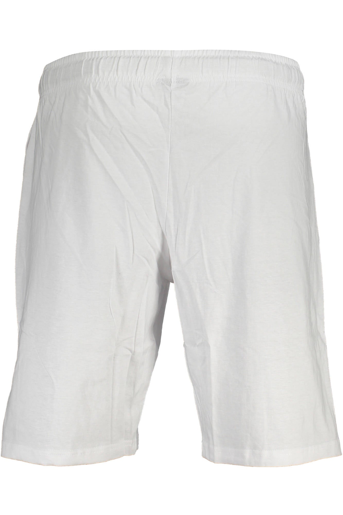 838501_BIANCO_WHITE – Herren Bermuda-Shorts: Weiß, mit Applikationen und elastischem Bund – Größe: M, L, XL, 2XL – Farbe: Bianco
