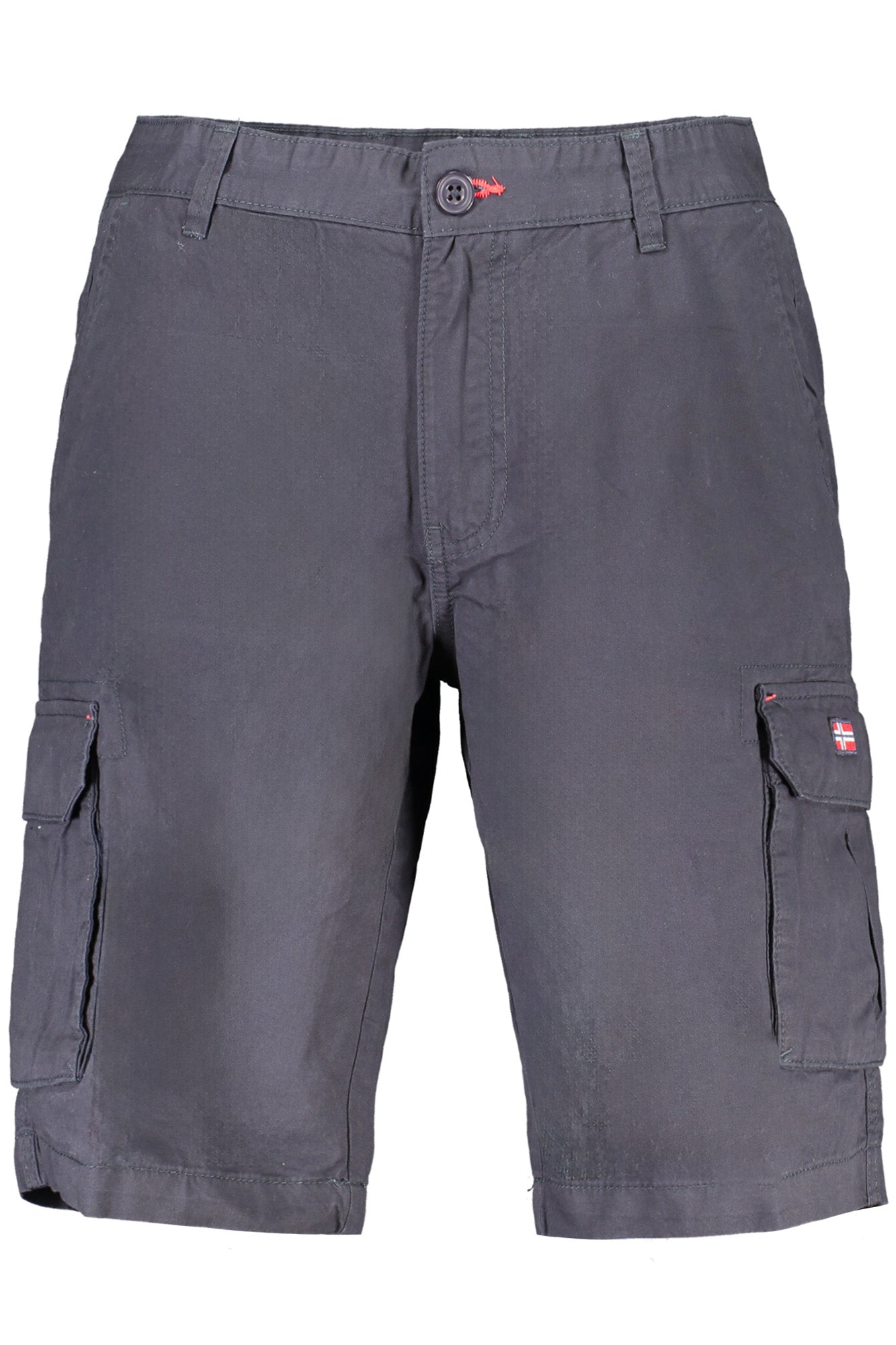 848525_BLBLU – Herren Bermuda-Shorts Blau mit Cargo-Taschen und Applikation – Größe: 50 – Farbe: Blu