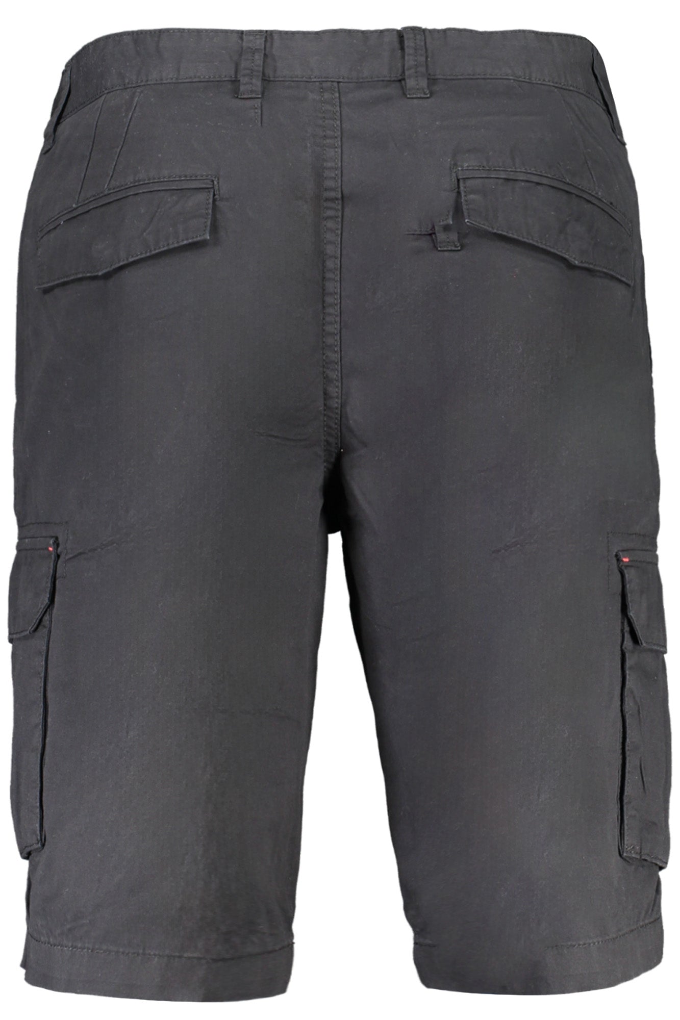 838521_NEBLACK – Schwarze Bermuda Cargo Herrenshorts mit Taschen und Applikation – Größe: 50, 52, 46, 54, 48, 56 – Farbe: Nero