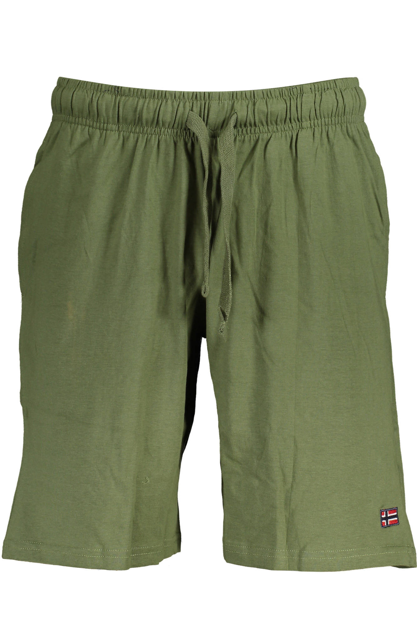 838501_VERDE_MILITY – Grüne Herren Bermuda-Shorts mit elastischem Bund & Taschen – Größe: L, XL – Farbe: Verde