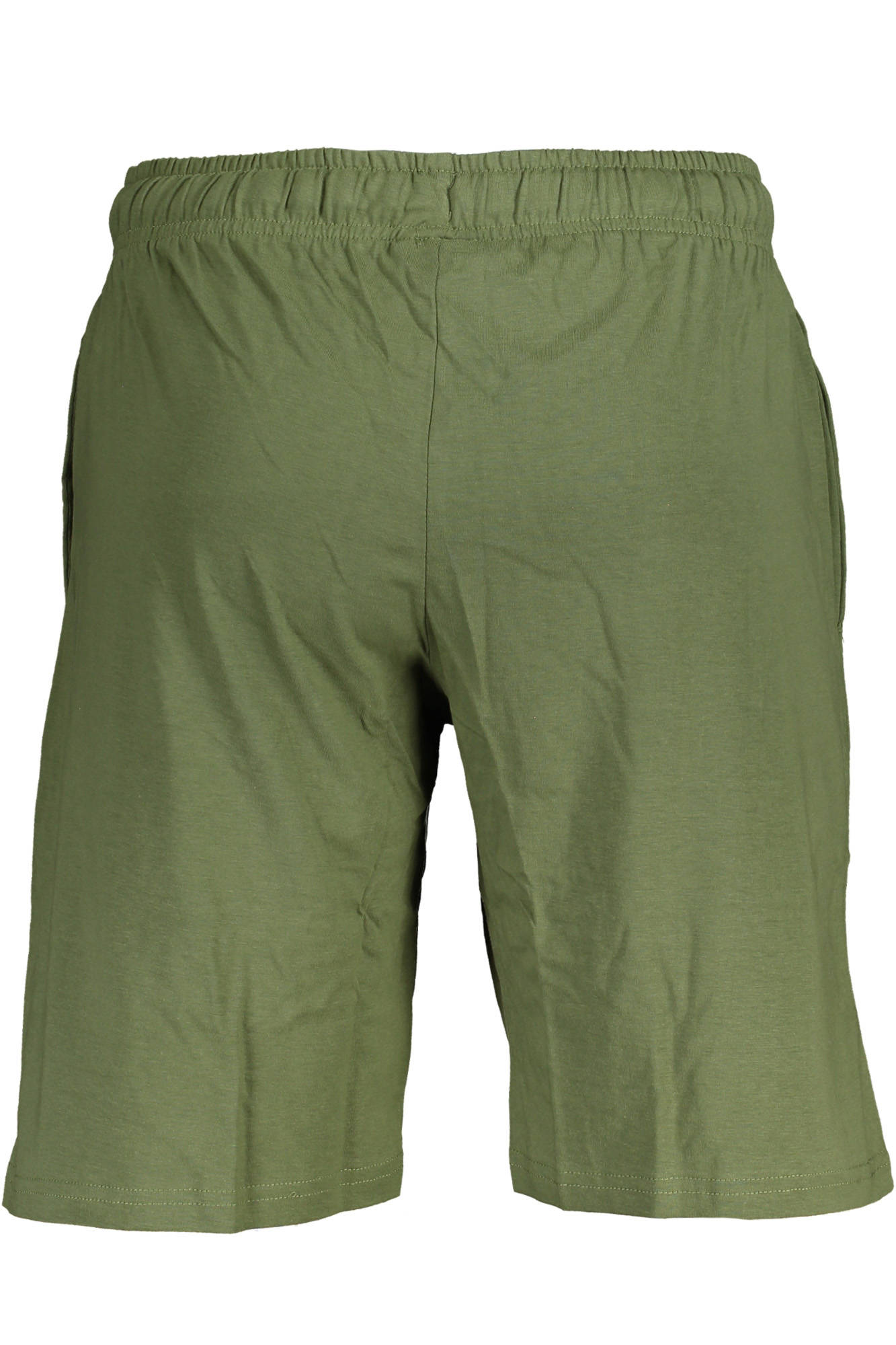 838501_VERDE_MILITY – Grüne Herren Bermuda-Shorts mit elastischem Bund & Taschen – Größe: L, XL – Farbe: Verde