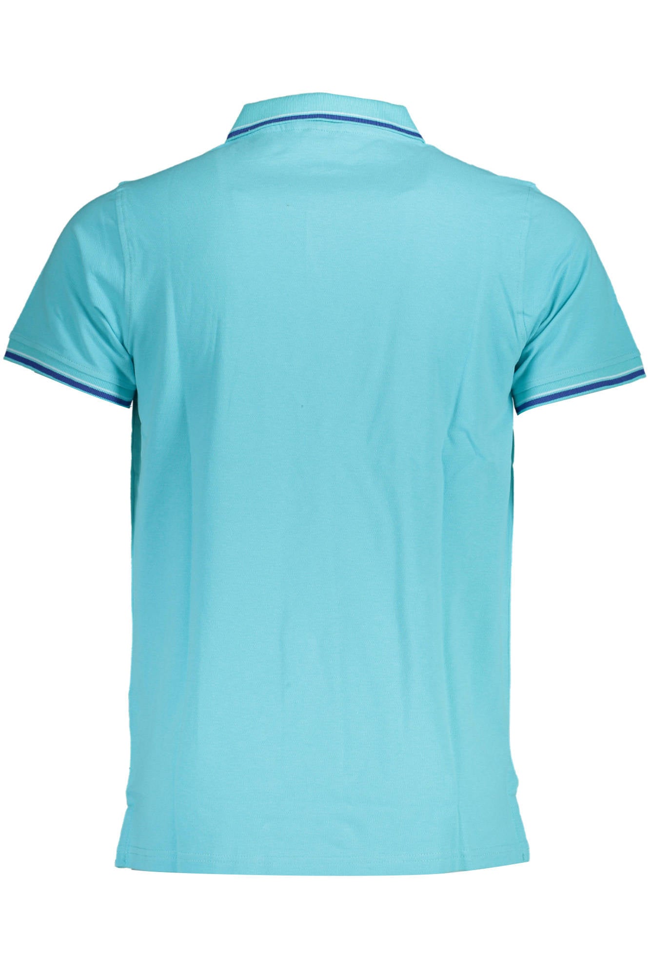 838862_AZZURRO_ACQUA – Herren Kurzarm-Polohemd Blau mit Kontrastdetails und Applikationen – Größe: M, L, XL, 2XL – Farbe: Azzurro