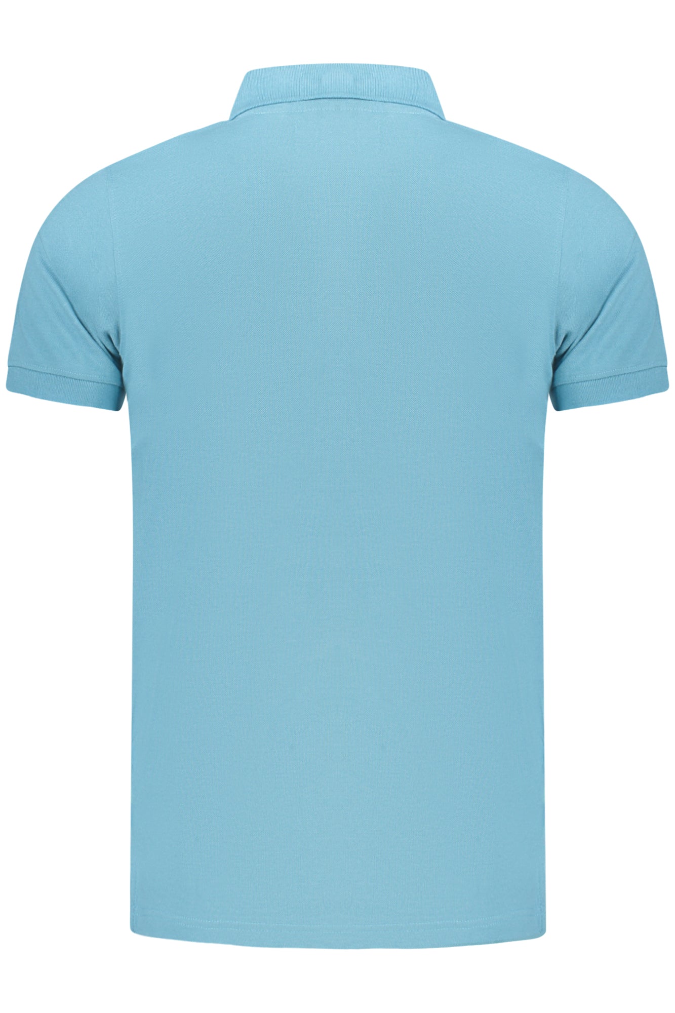 848864_AZPACIFIC – Herren Polo-Shirt Blau mit Stickerei und 3 Knöpfen - Norwegen Stil – Größe: S, M, L, XL, 2XL, 3XL – Farbe: Azzurro