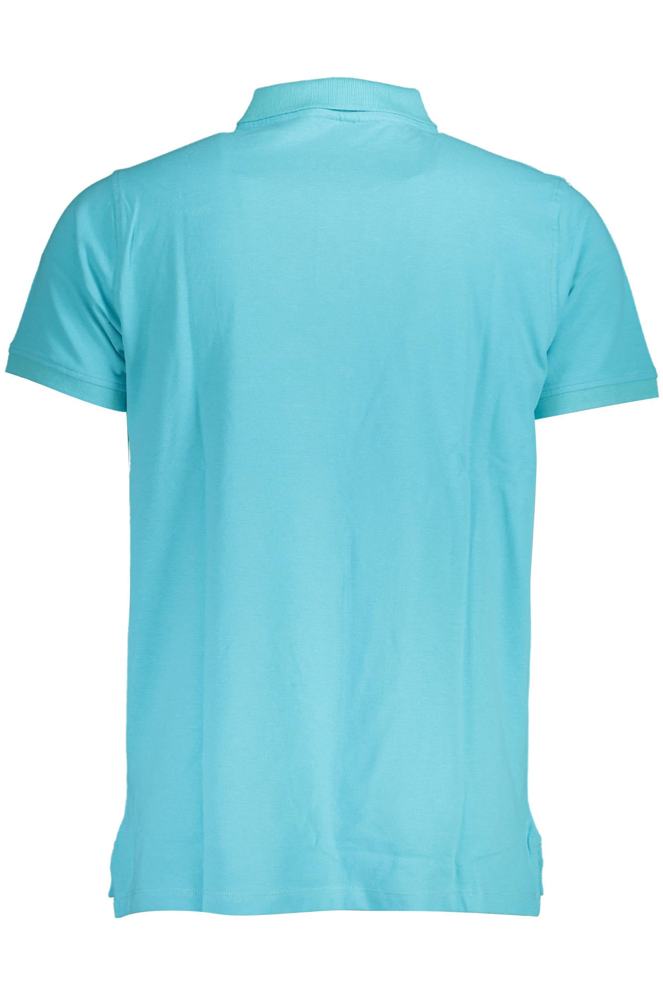 838861_AZZURRO_ACQUA – Herren Kurzarm-Poloshirt Blau mit Applikation und Knöpfen – Größe: M, L, XL, 2XL – Farbe: Azzurro