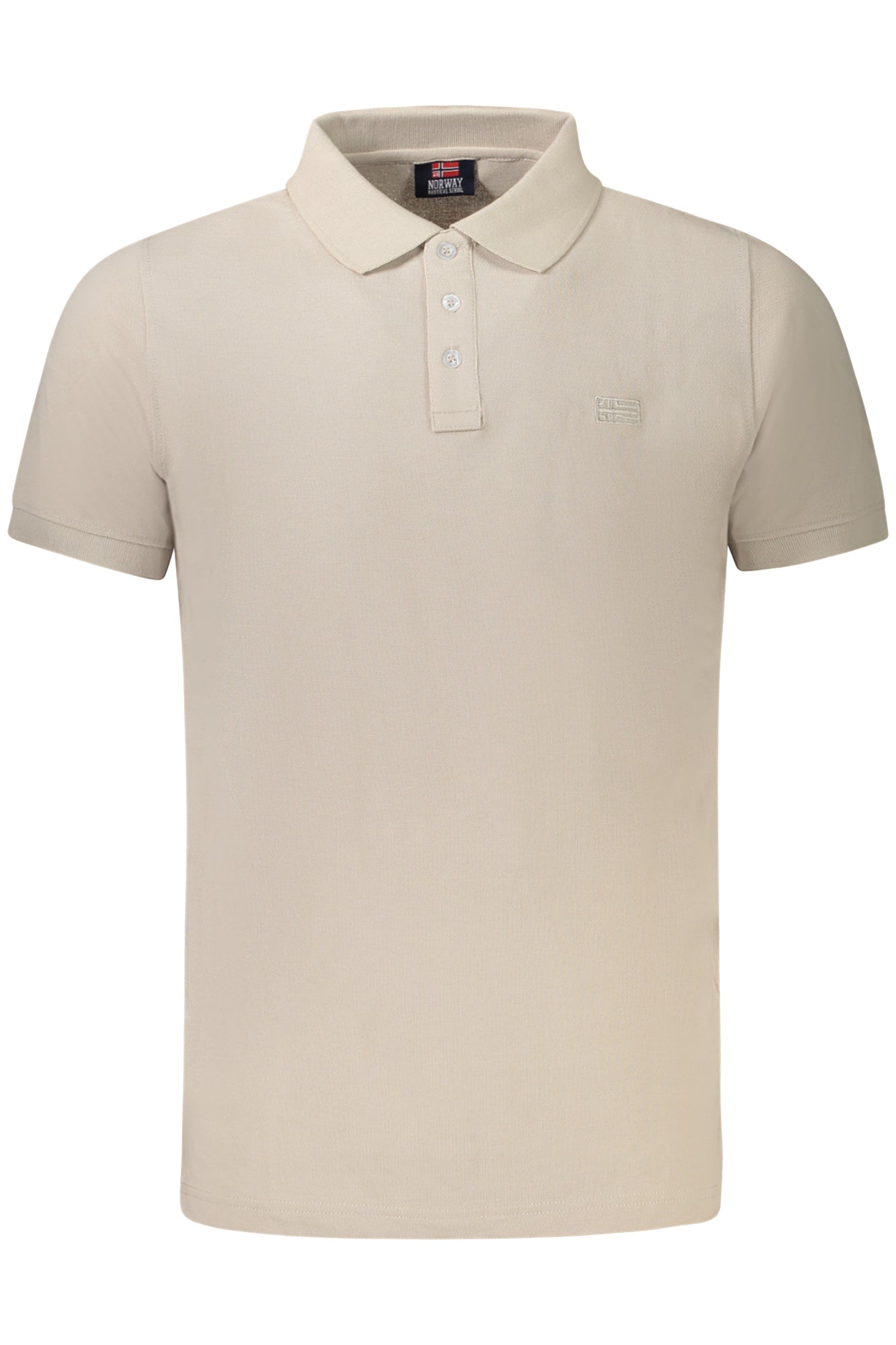 848864_BEROPE – Elegantes Beige Poloshirt für Herren mit Stickerei, 3 Knöpfe – Größe: S, M, L, XL, 2XL, 3XL – Farbe: Beige
