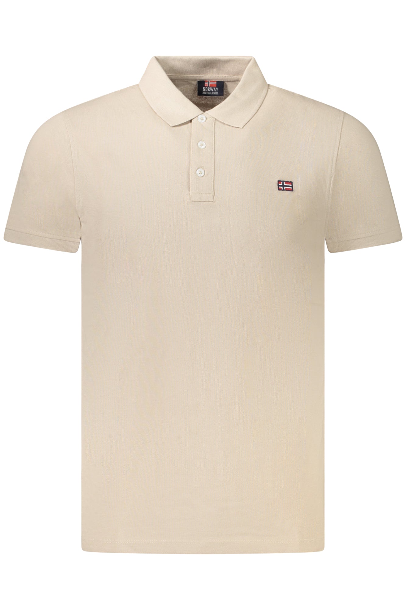 838861_BEROPE – Elegantes Herren-Poloshirt Beige mit Applikation & Logo - Kurzarm – Größe: S, M, L, XL, 2XL, 3XL – Farbe: Beige