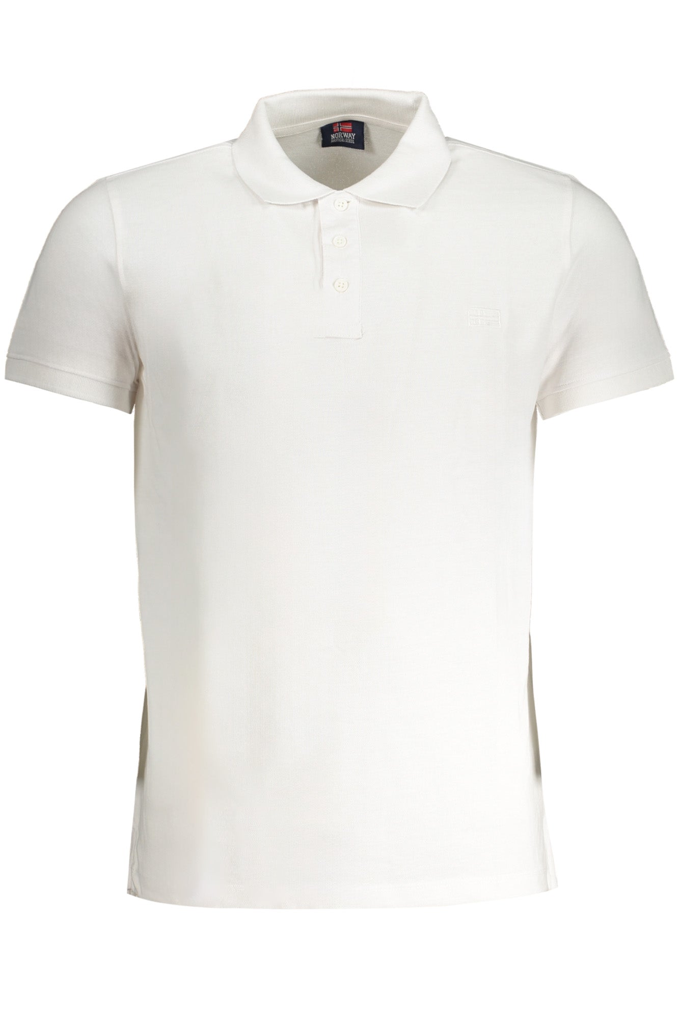 848864_BIWHITE – Herren Polo-Kurzarmhemd in Weiß mit Stickerei und Knöpfen – Größe: M, L, XL, 2XL – Farbe: Bianco