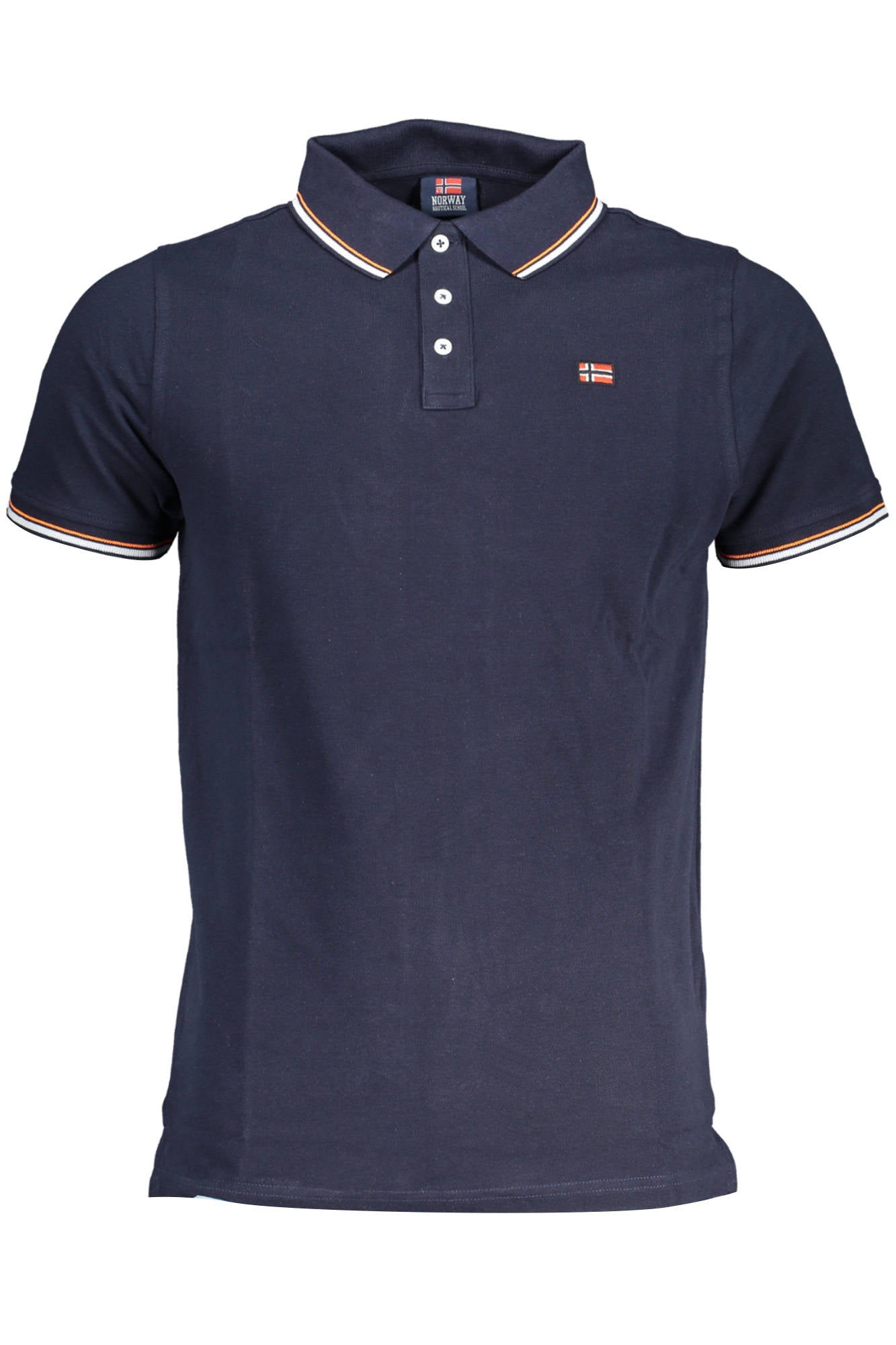 838862_BLU_BLU – Herren Kurzarm-Poloshirt Blau mit Kontrastdetails – Norwegen Stil – Größe: M, L, XL, 2XL – Farbe: Blu
