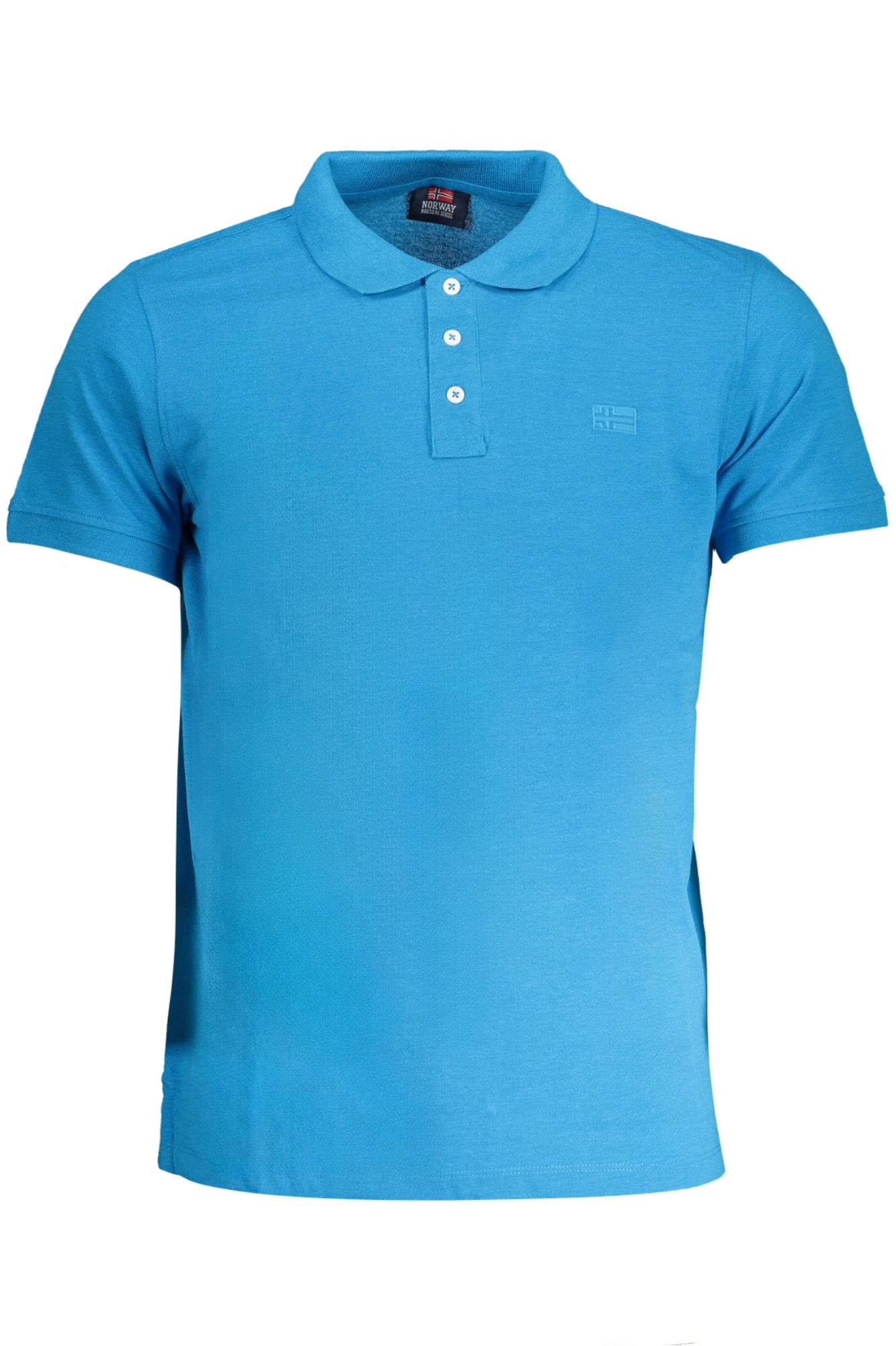 848864_BLHAWAY – Herren-Poloshirt Blau mit Stickerei - Kurzarm, 3 Knöpfe – Größe: M, L, XL, 2XL – Farbe: Blu