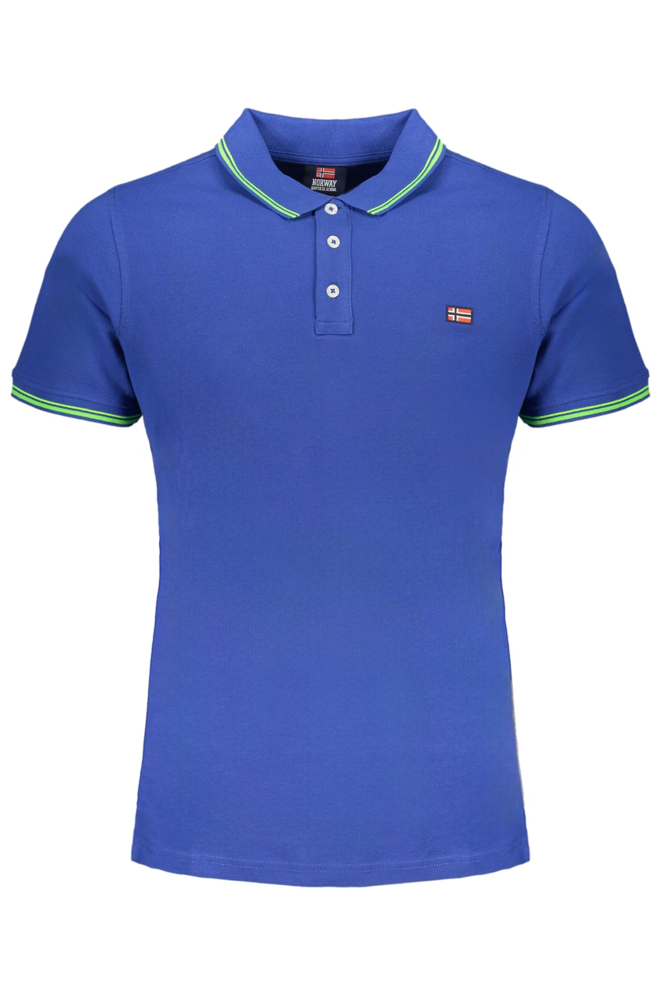 838862_BLBLUETT – Herren Kurzarm-Polo Blau mit Kontrastdetails und Applikation – Größe: M, L, XL, 2XL – Farbe: Blu