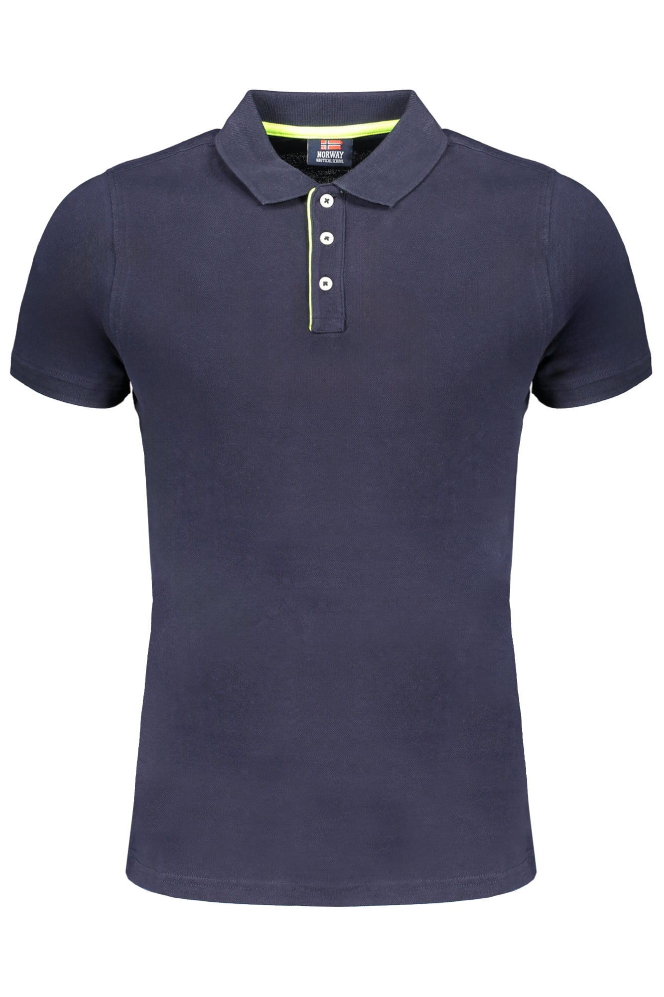 848863_BLBLU – Herren Kurzarm Poloshirt Blau mit Kontrastdetails & Applikation – Größe: M, L, XL, 2XL – Farbe: Blu