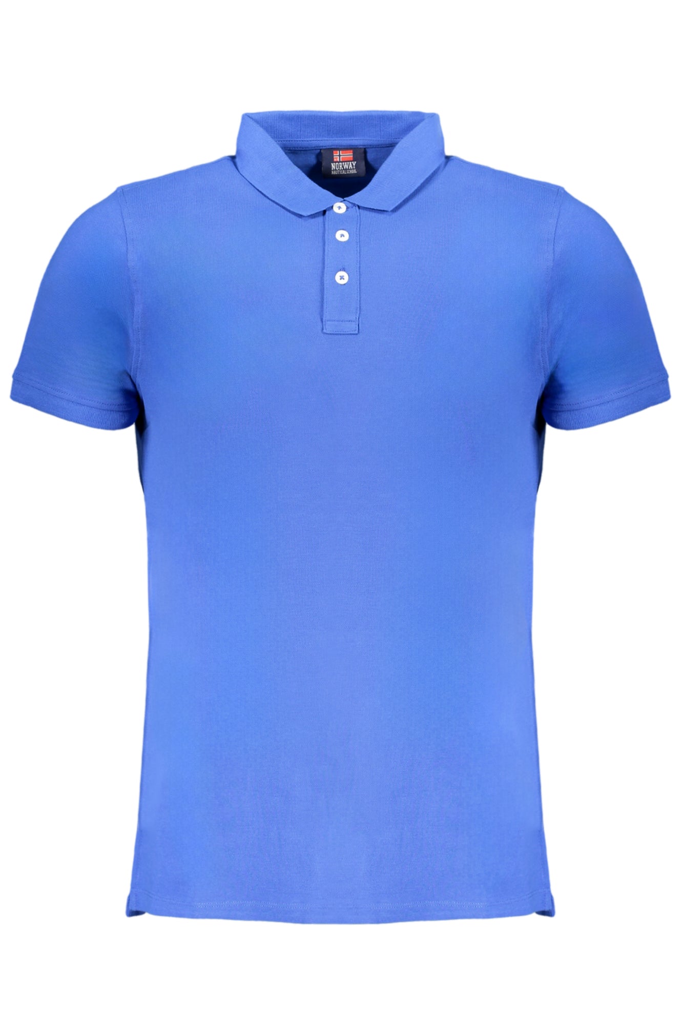 838861_BLBLUETT – Herren Kurzarm-Polohemd Blau mit Applikation & Logo – 3 Knöpfe – Größe: M, L, XL, 2XL – Farbe: Blu