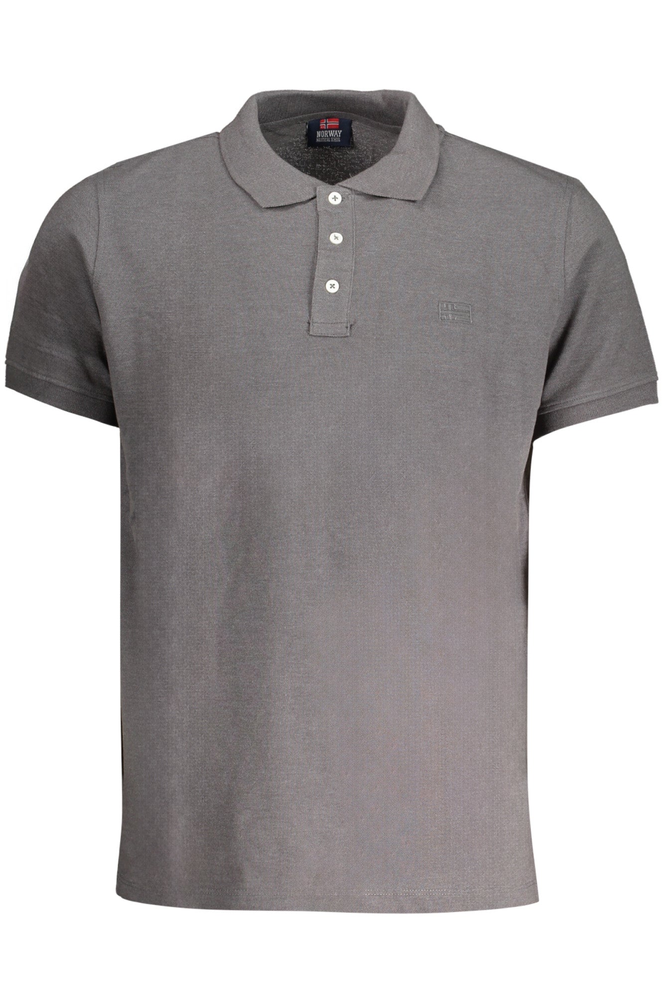 848864_GRREVEN – Graues Herren-Poloshirt aus Norwegen mit Stickerei und 3 Knöpfen – Größe: M, L, XL, 2XL – Farbe: Grigio