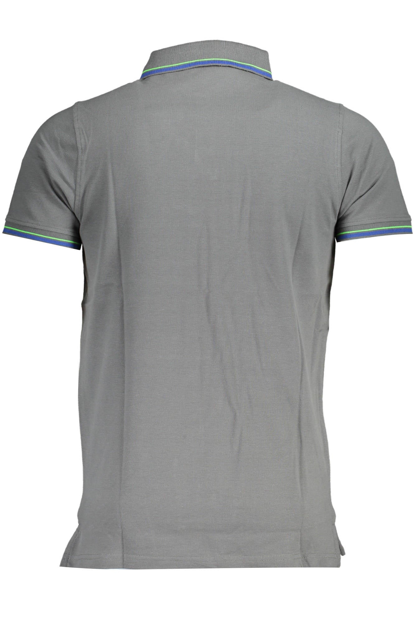838862_GRIGIO_REVENTON – Graues Herren-Poloshirt mit Kontrastdetails und Applikation – Größe: M, L, XL, 2XL – Farbe: Grigio
