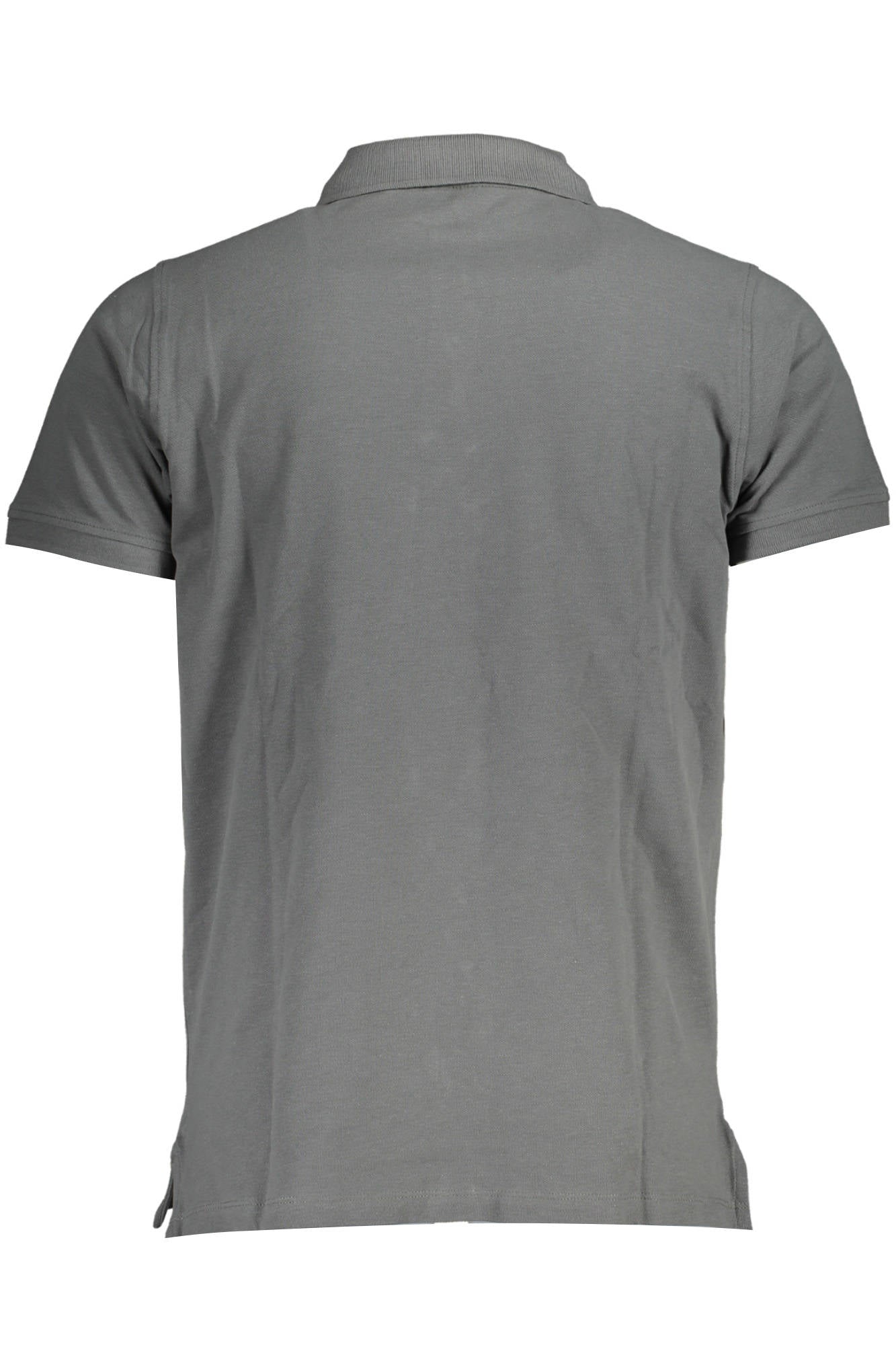 838861_GRIGIO_REVENTON – Herren Kurzarm-Poloshirt Grau mit Applikation und 3 Knöpfen – Größe: M, L, XL, 2XL – Farbe: Grigio