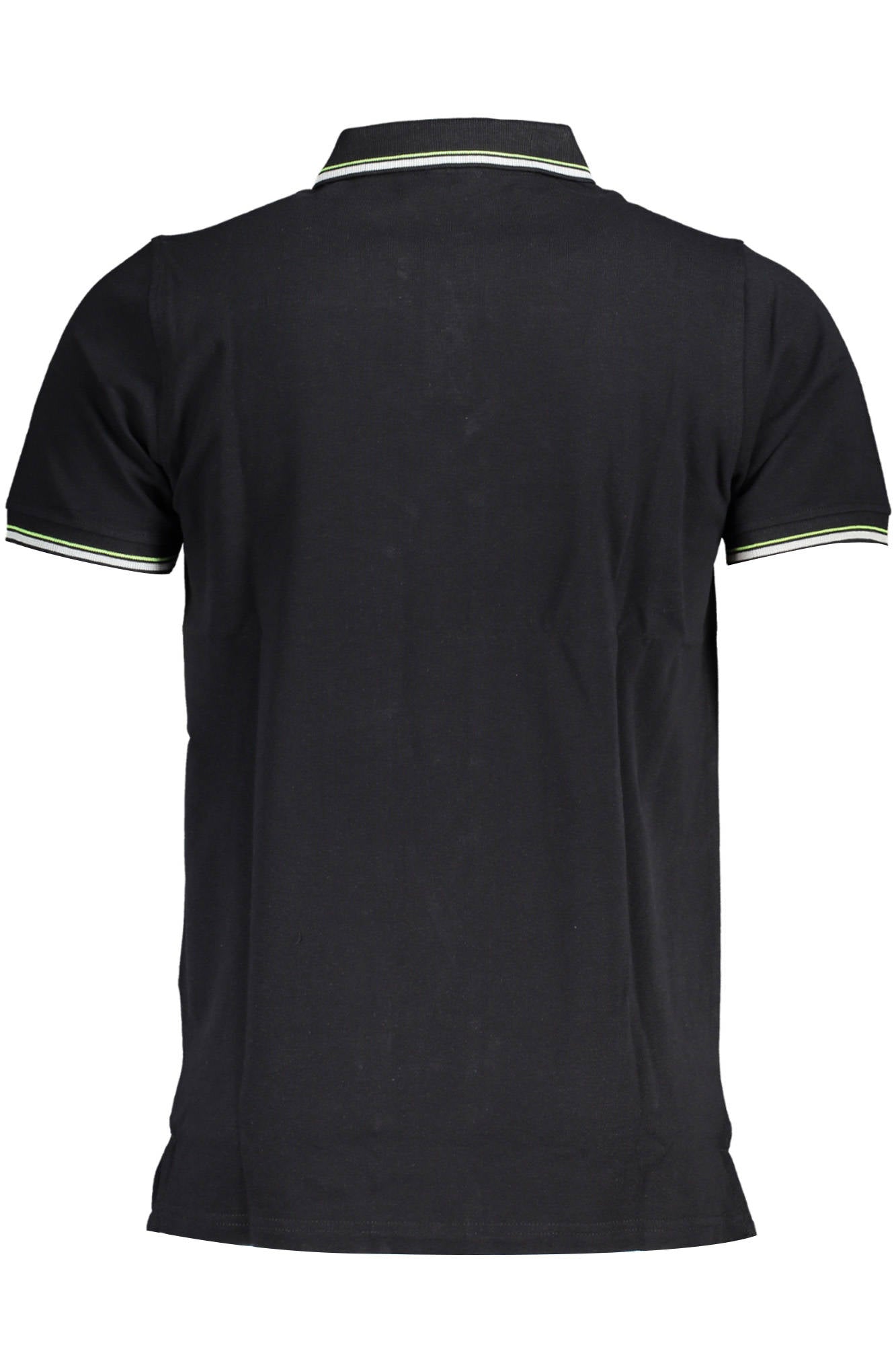 838862_5992CF5_NEROBLACK – Herren Kurzarm-Poloshirt mit Kontrastdetails und Applikation - Schwarz – Größe: S, 3XL – Farbe: Nero
