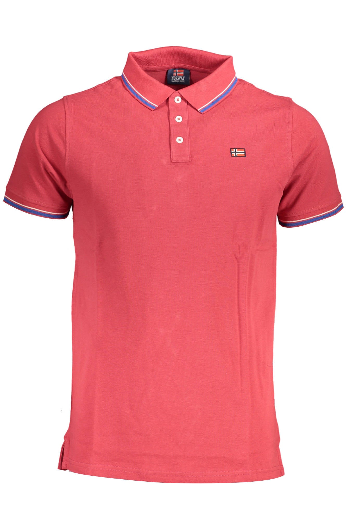 838862_ROSSO_RED-RACE – Herren Kurzarm-Poloshirt Rot mit Kontrastdetails und Applikation – Größe: M, L, XL, 2XL – Farbe: Rosso