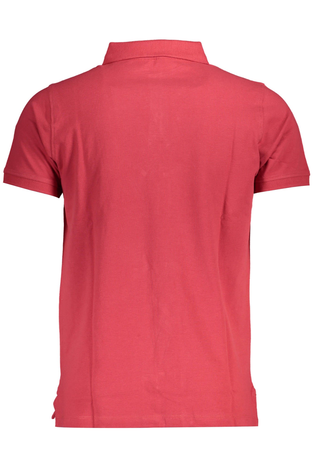 838861_ROSSO_RED-RACE – Herren Kurzarm-Poloshirt Rot mit Applikation und 3 Knöpfen – Größe: M, L, XL, 2XL – Farbe: Rosso