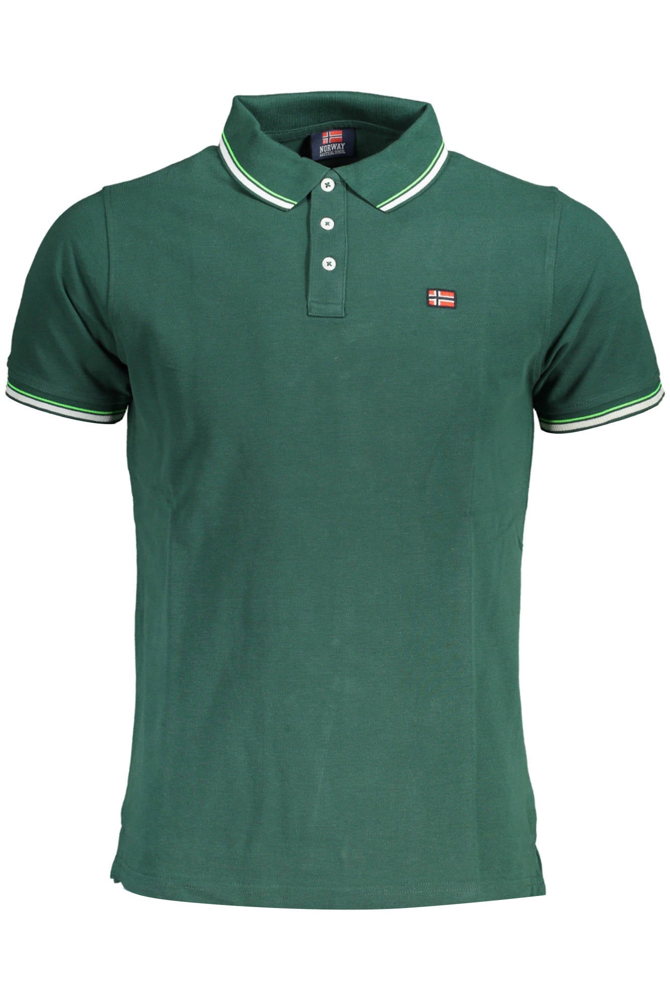 838862_VERDE_MUSK – Herren Poloshirt Norwegen 1963: Kurzarm, Grün, Stilvolle Details – Größe: M, L, XL, 2XL – Farbe: Verde