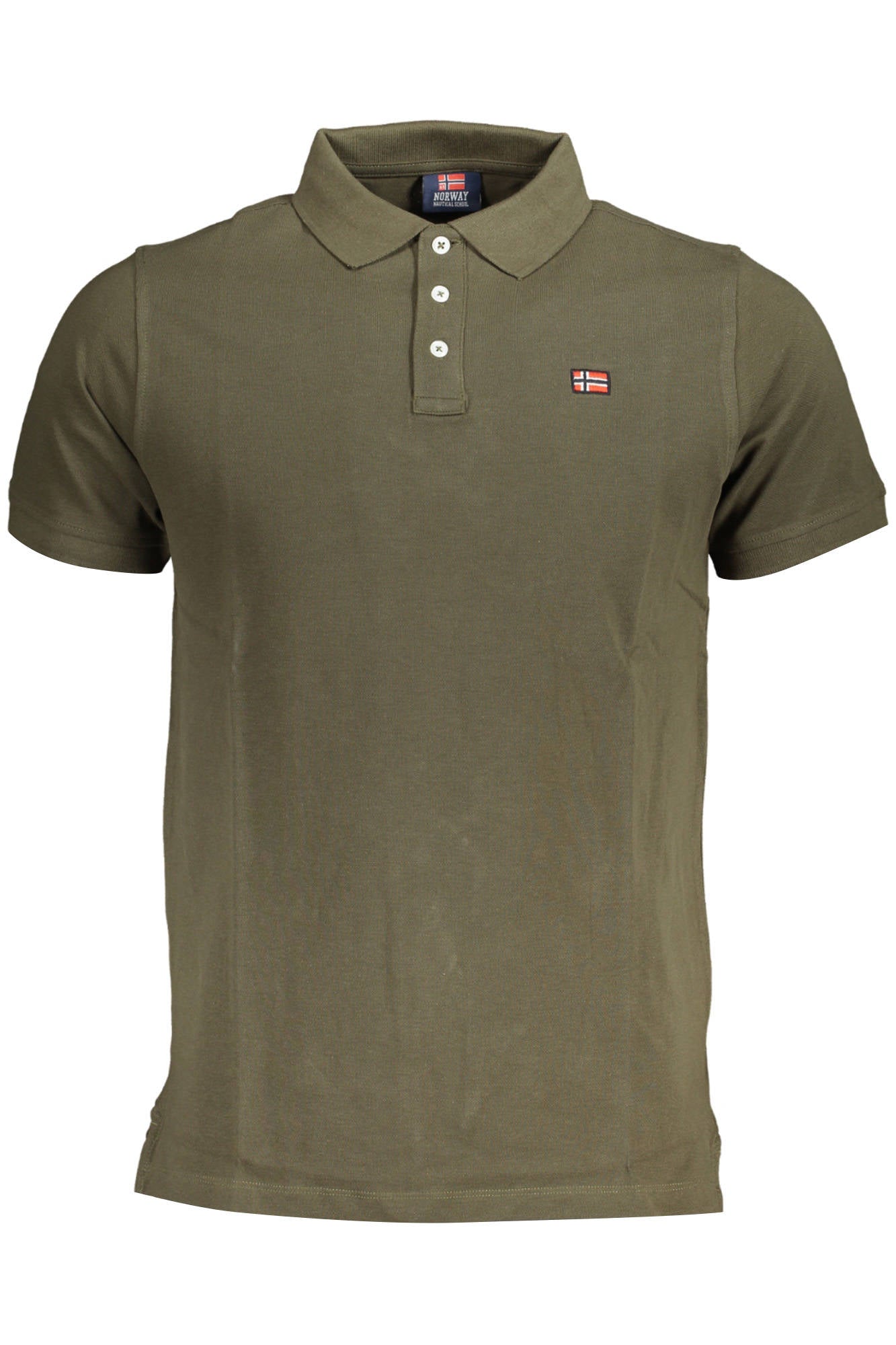 838861_VERDE_MILITY – Grünes Herren Poloshirt mit Applikation und Knöpfen - Kurzarm – Größe: M, L, XL, 2XL – Farbe: Verde