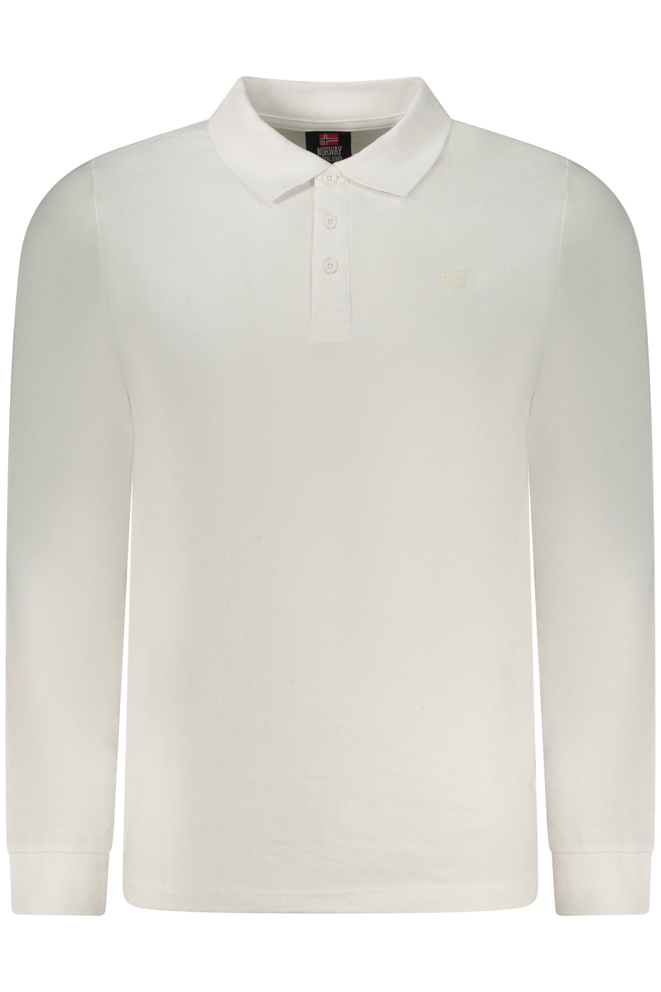 858872_BIOFFWHI – Langarm Polo Shirt Herren Weiß mit Stickerei - Stilvoll seit 1963 – Größe: S, M, L, XL, 2XL, 3XL – Farbe: Bianco