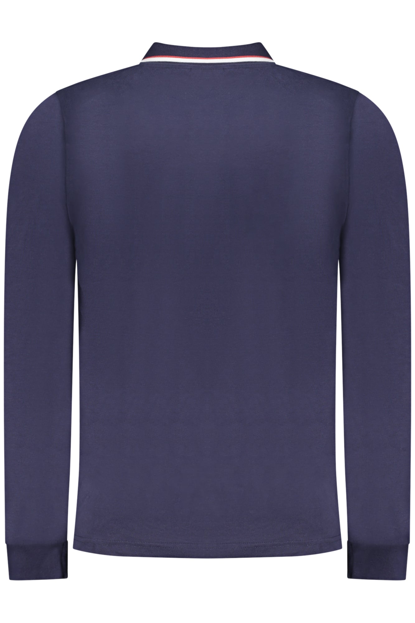 XXX848871_BLNAVY – Elegantes Herren Langarm-Poloshirt Blau mit Stickerei & Details – Größe: S, M, L, XL, 2XL, 3XL – Farbe: Blu