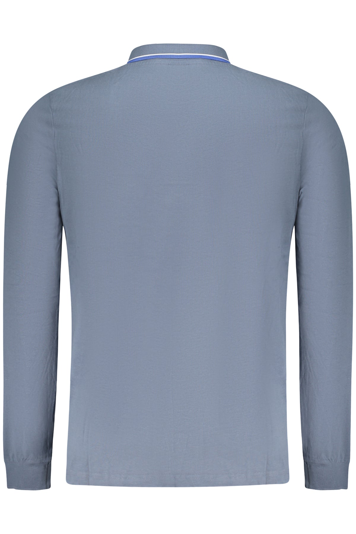 848871_BLTYPHOO – Herren Langarm-Poloshirt Blau – Elegantes Design mit Kontrastdetails – Größe: S, M, L, XL, 2XL, 3XL – Farbe: Blu